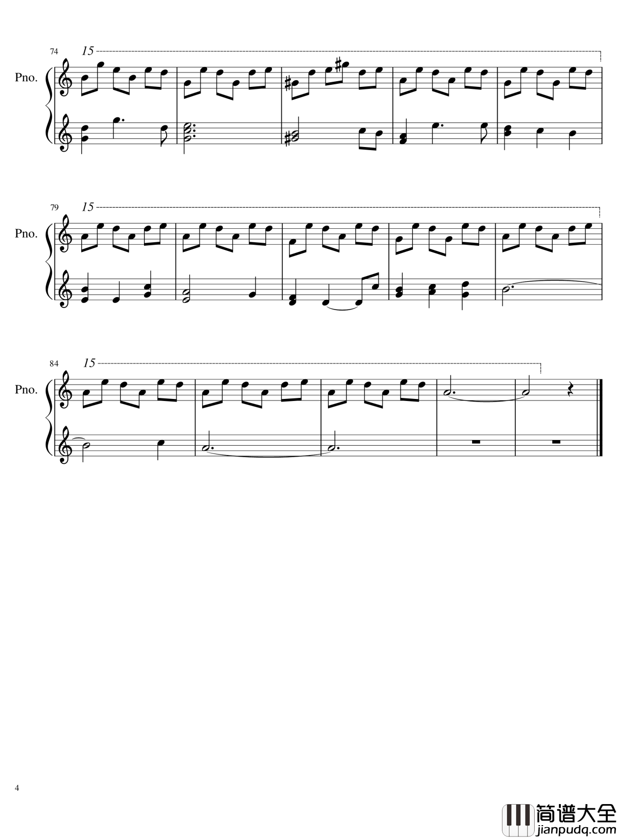 静谧钢琴谱_Emotion_Diary_RMcaihong