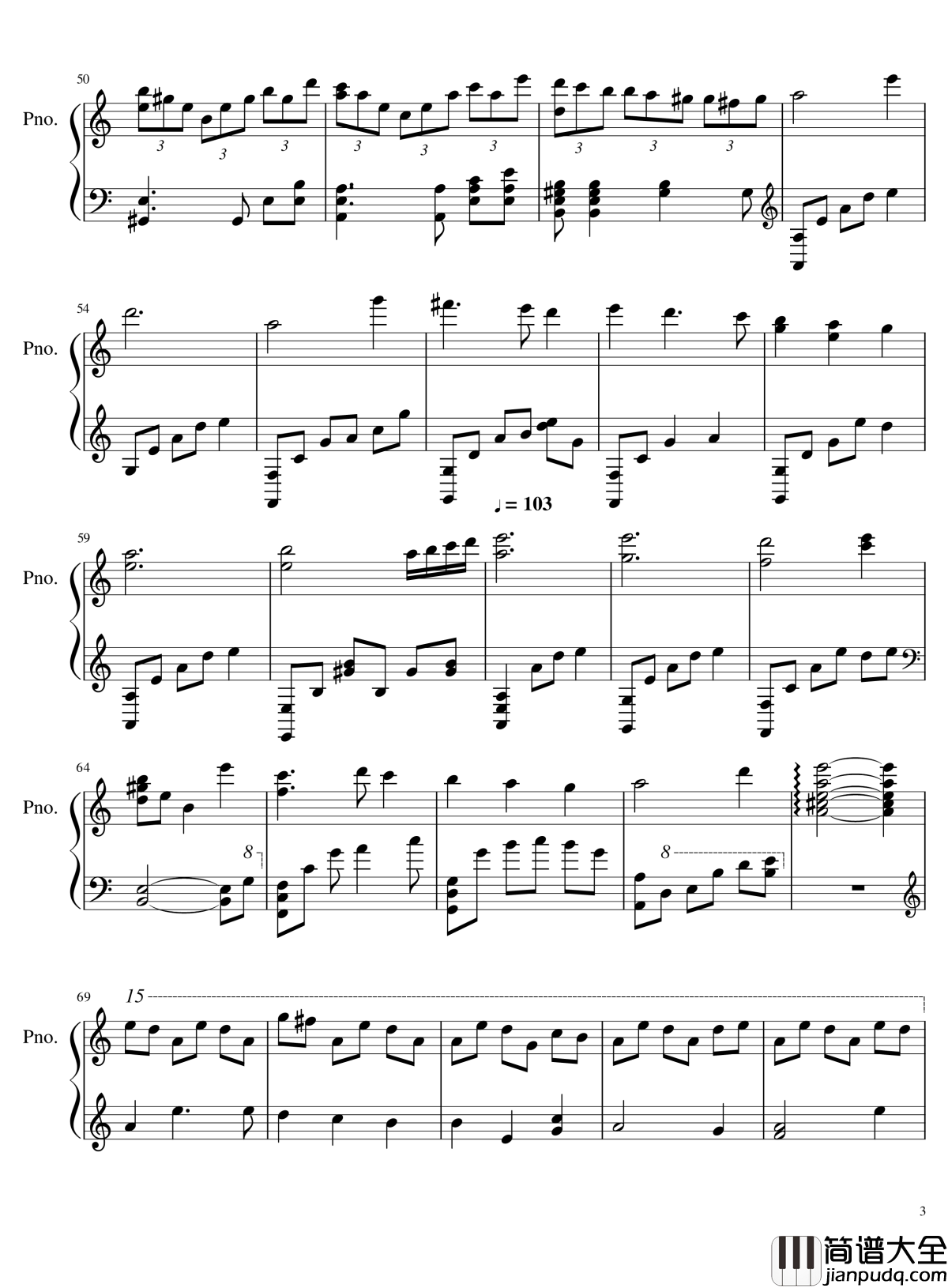 静谧钢琴谱_Emotion_Diary_RMcaihong