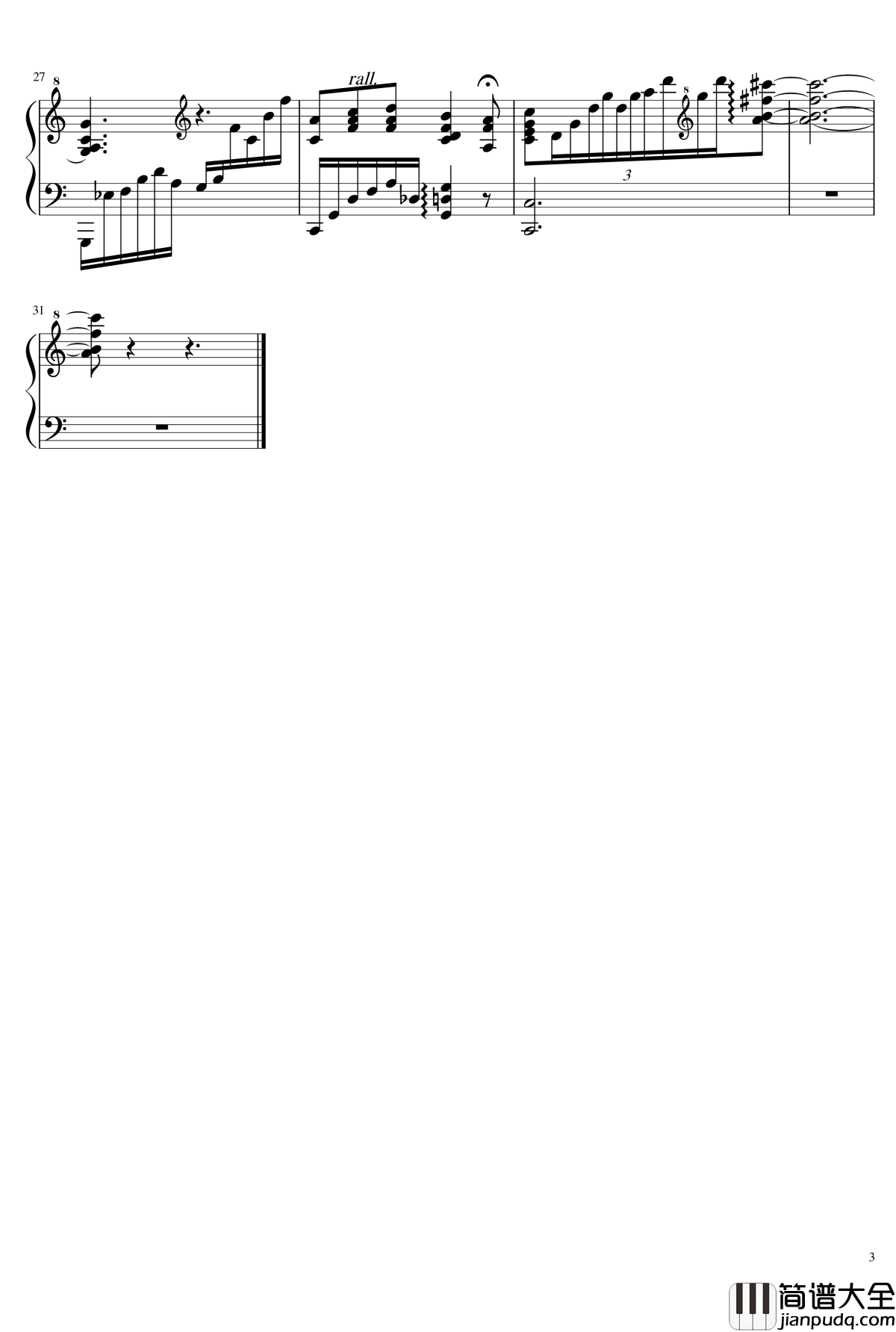 盼燕归钢琴谱_流行追梦人