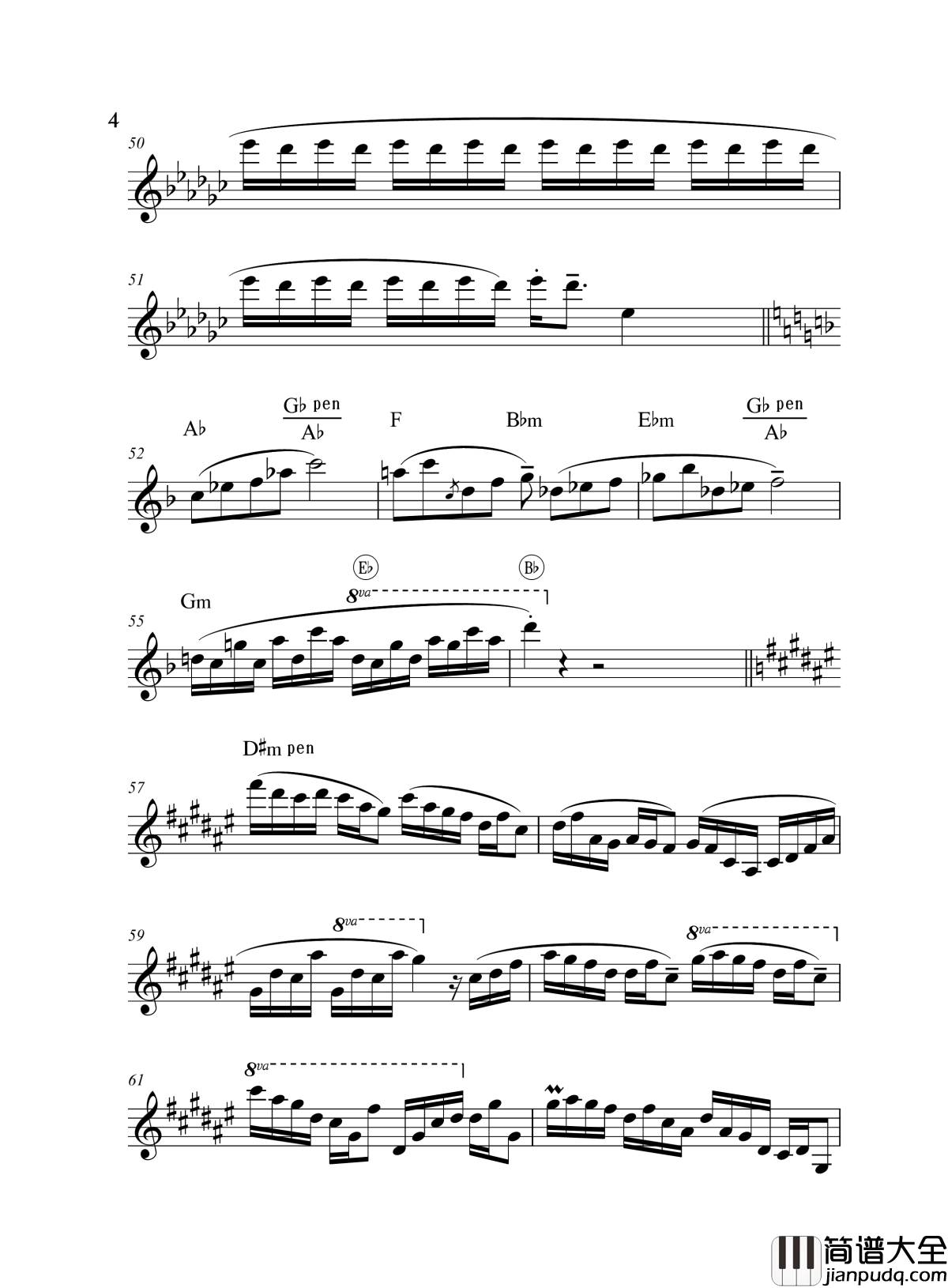 星之梦即兴曲钢琴谱_流行追梦人