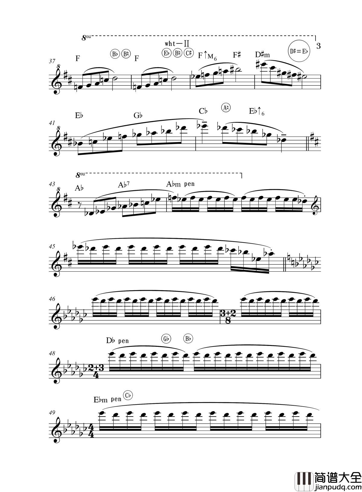 星之梦即兴曲钢琴谱_流行追梦人