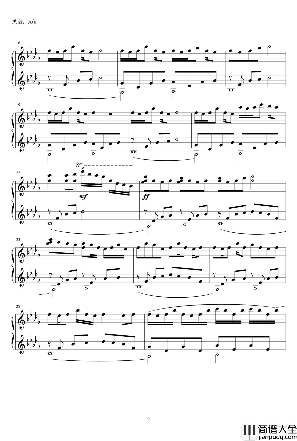 Luv_letter钢琴谱_双音轨版_DJ_Okawari