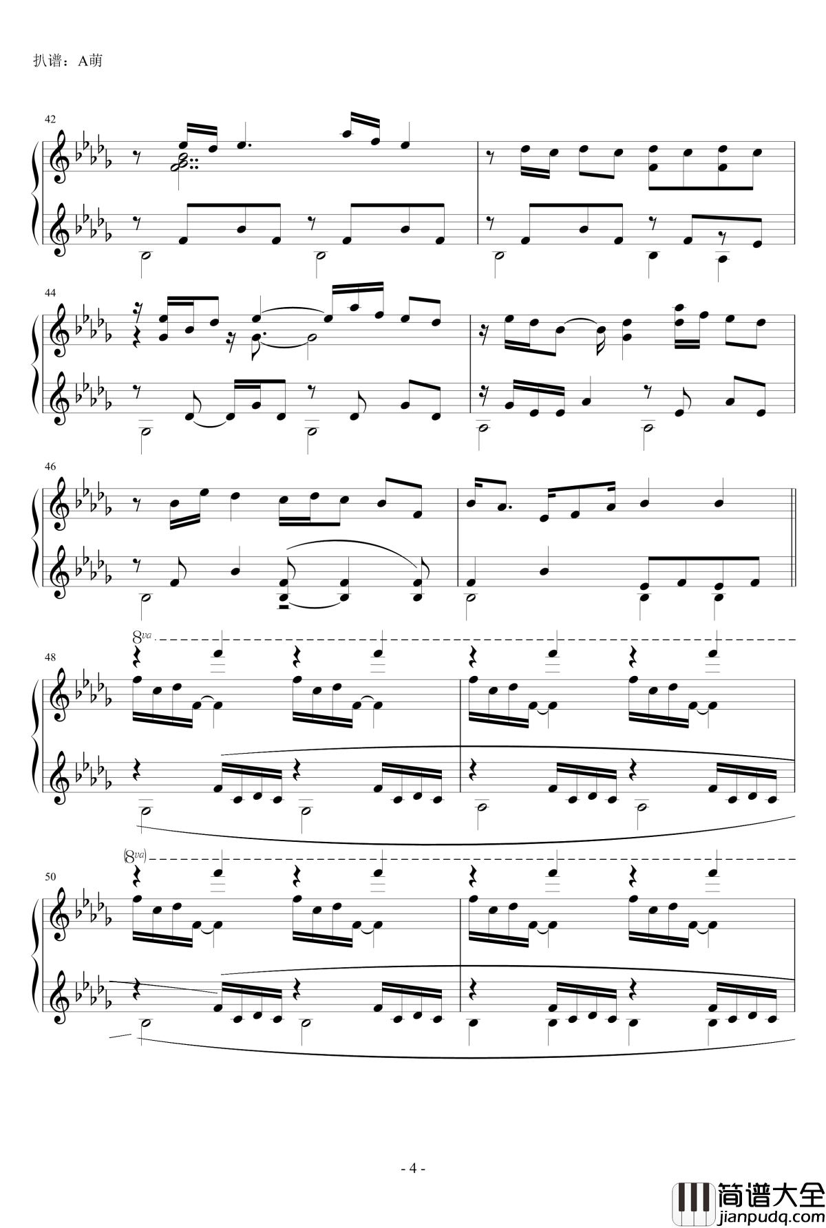 Luv_letter钢琴谱_双音轨版_DJ_Okawari