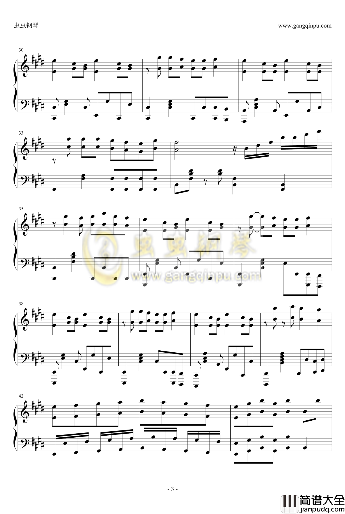 动漫串烧钢琴谱_献给六一_动漫