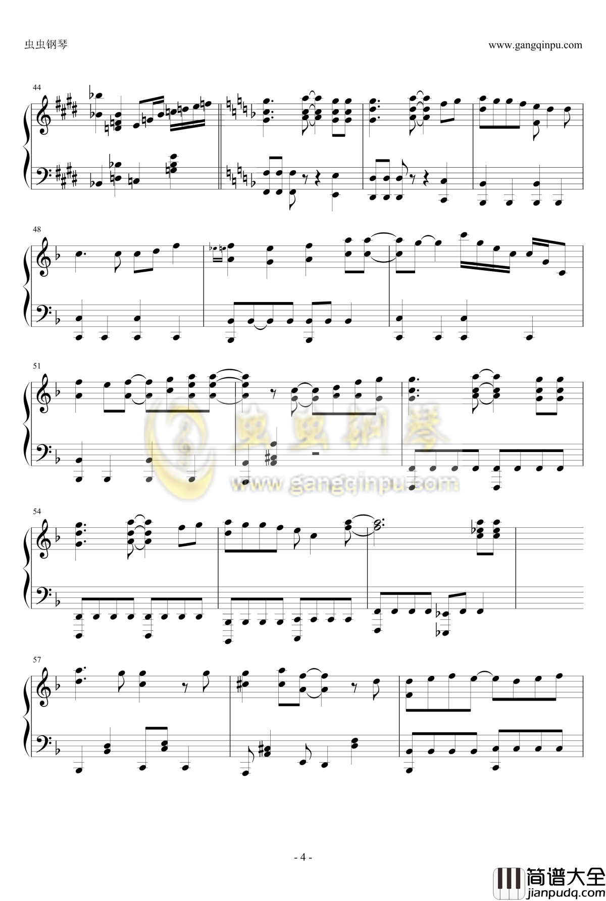 动漫串烧钢琴谱_献给六一_动漫