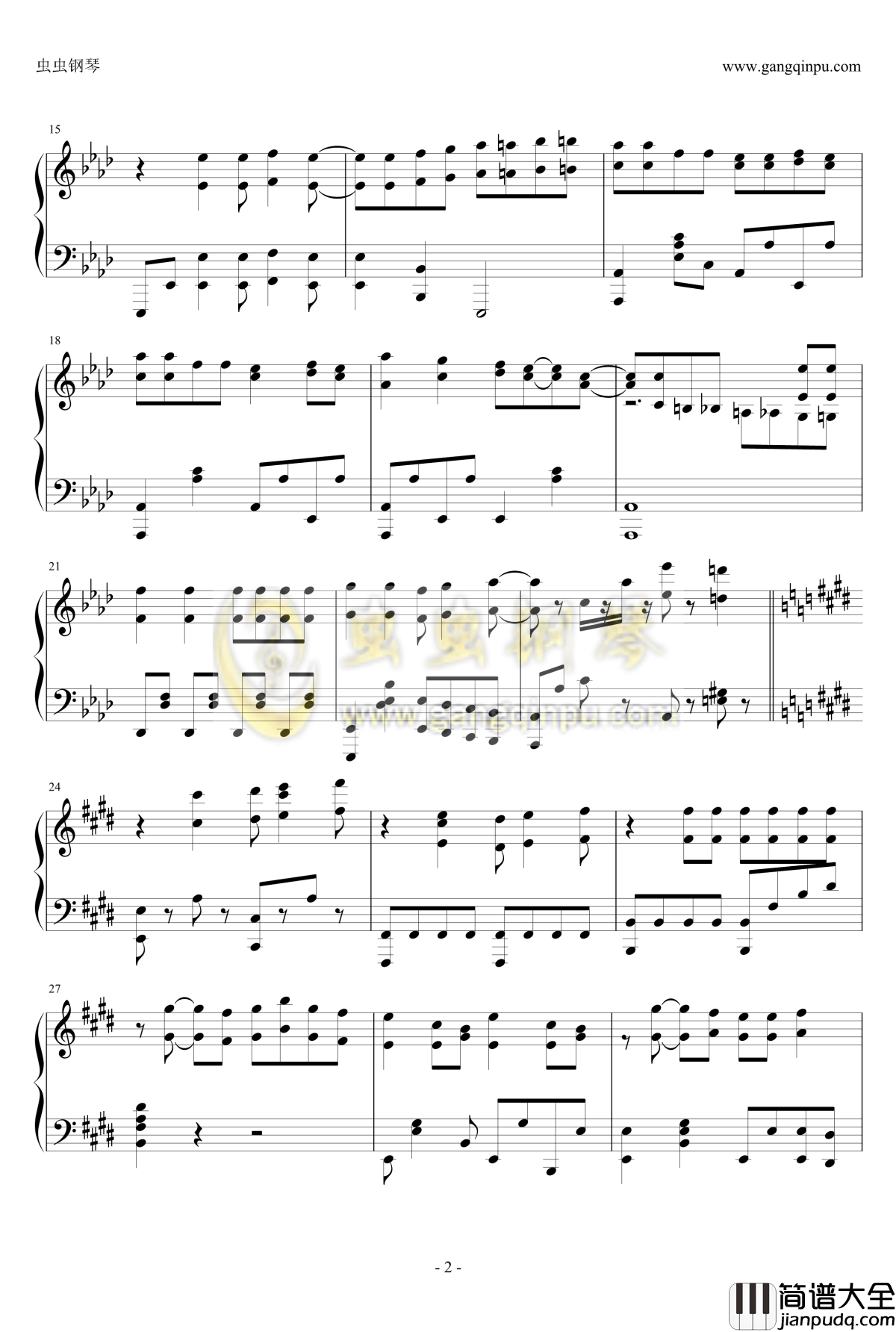 动漫串烧钢琴谱_献给六一_动漫