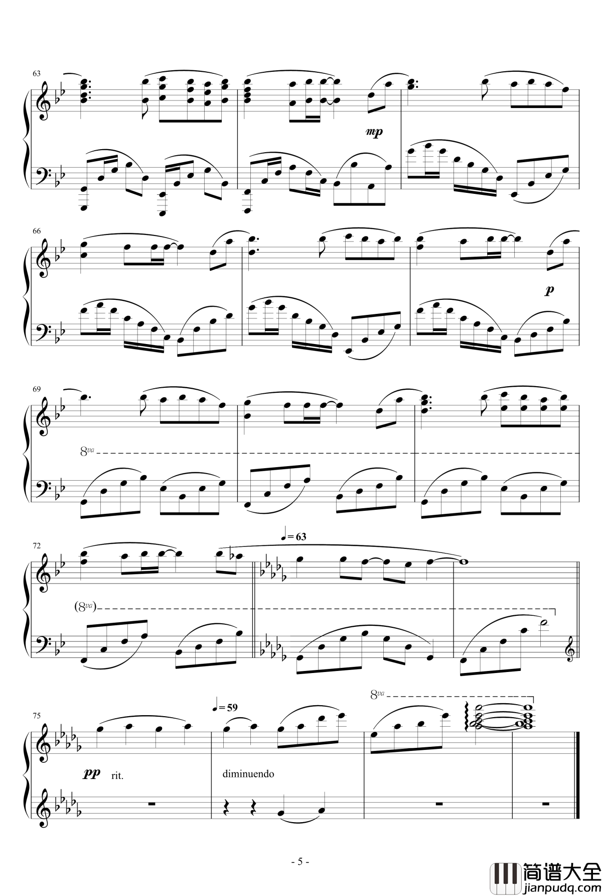 空之境界第二章主题歌钢琴谱__君が光に変えて行_尾浦游纪