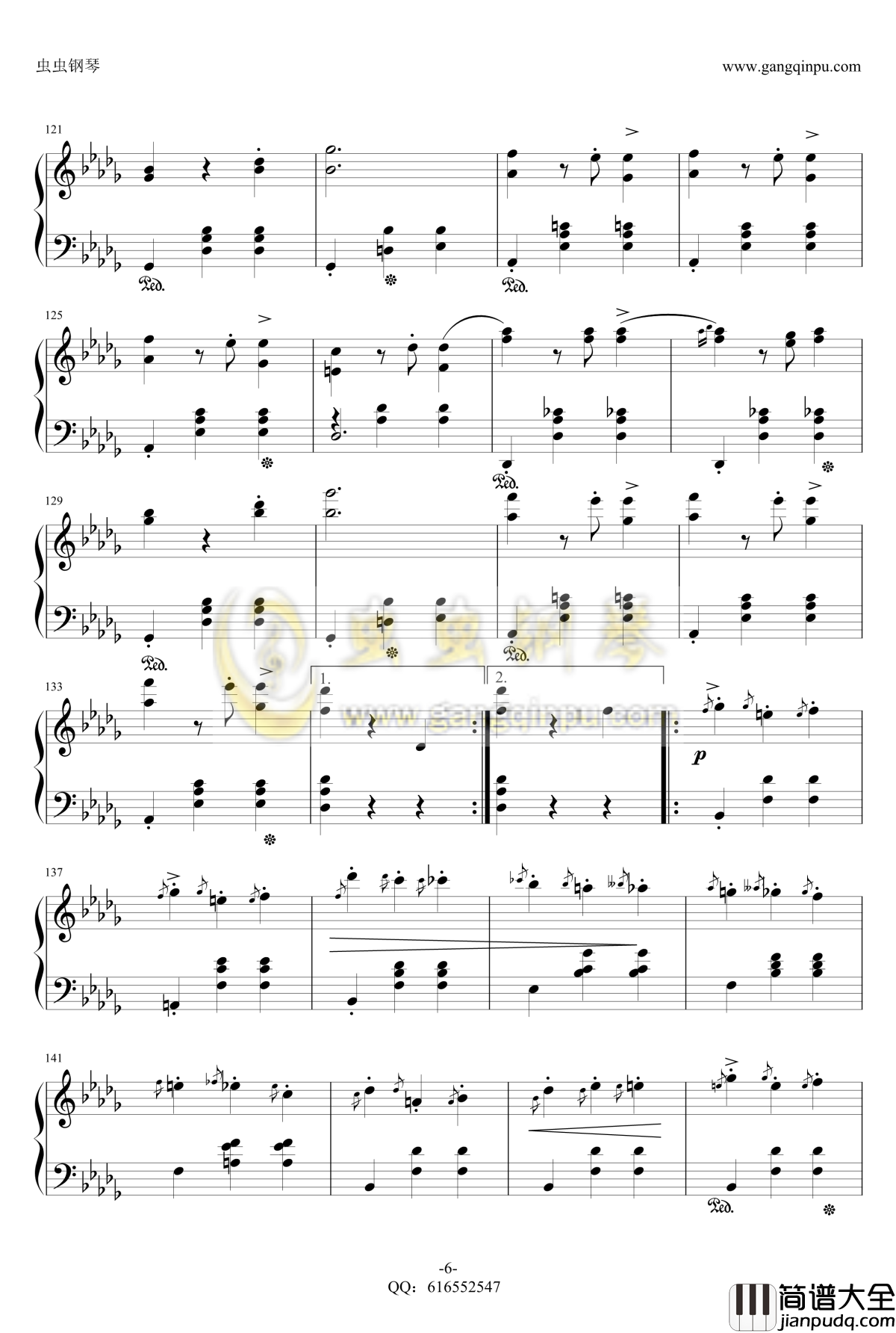 降E大调辉煌的大圆舞曲钢琴谱_金龙鱼_肖邦_chopin_