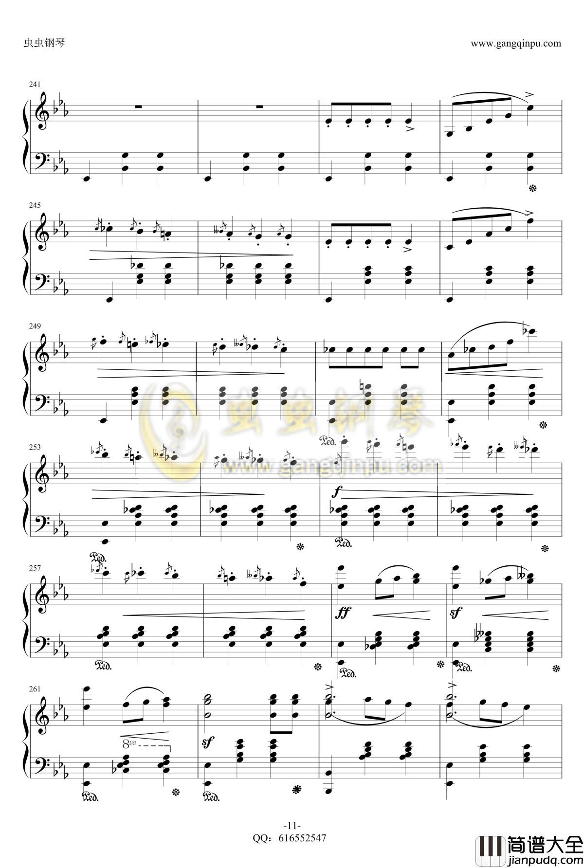 降E大调辉煌的大圆舞曲钢琴谱_金龙鱼_肖邦_chopin_