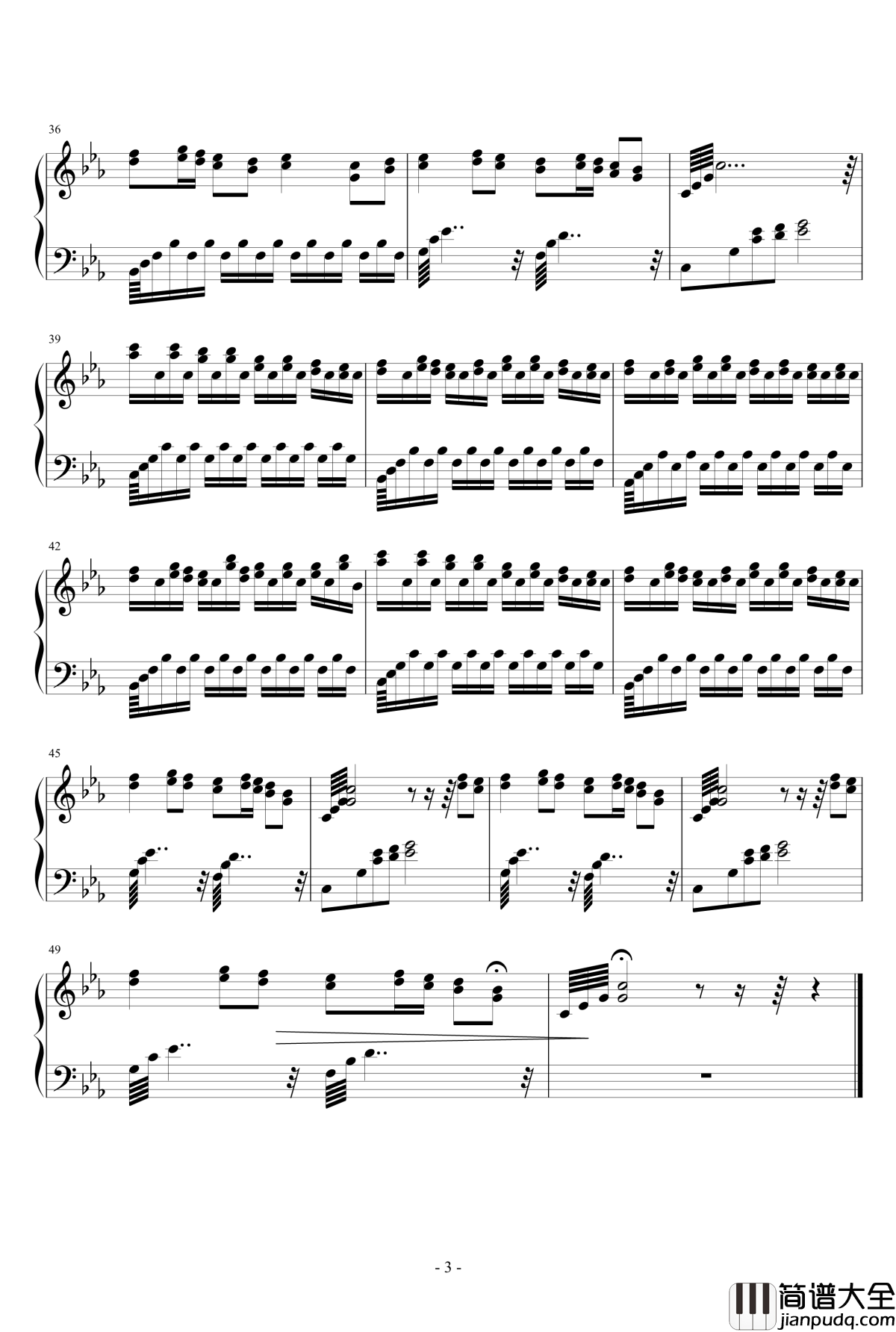 超神练习曲二号梦幻之夜钢琴谱_熊哥Herobrine