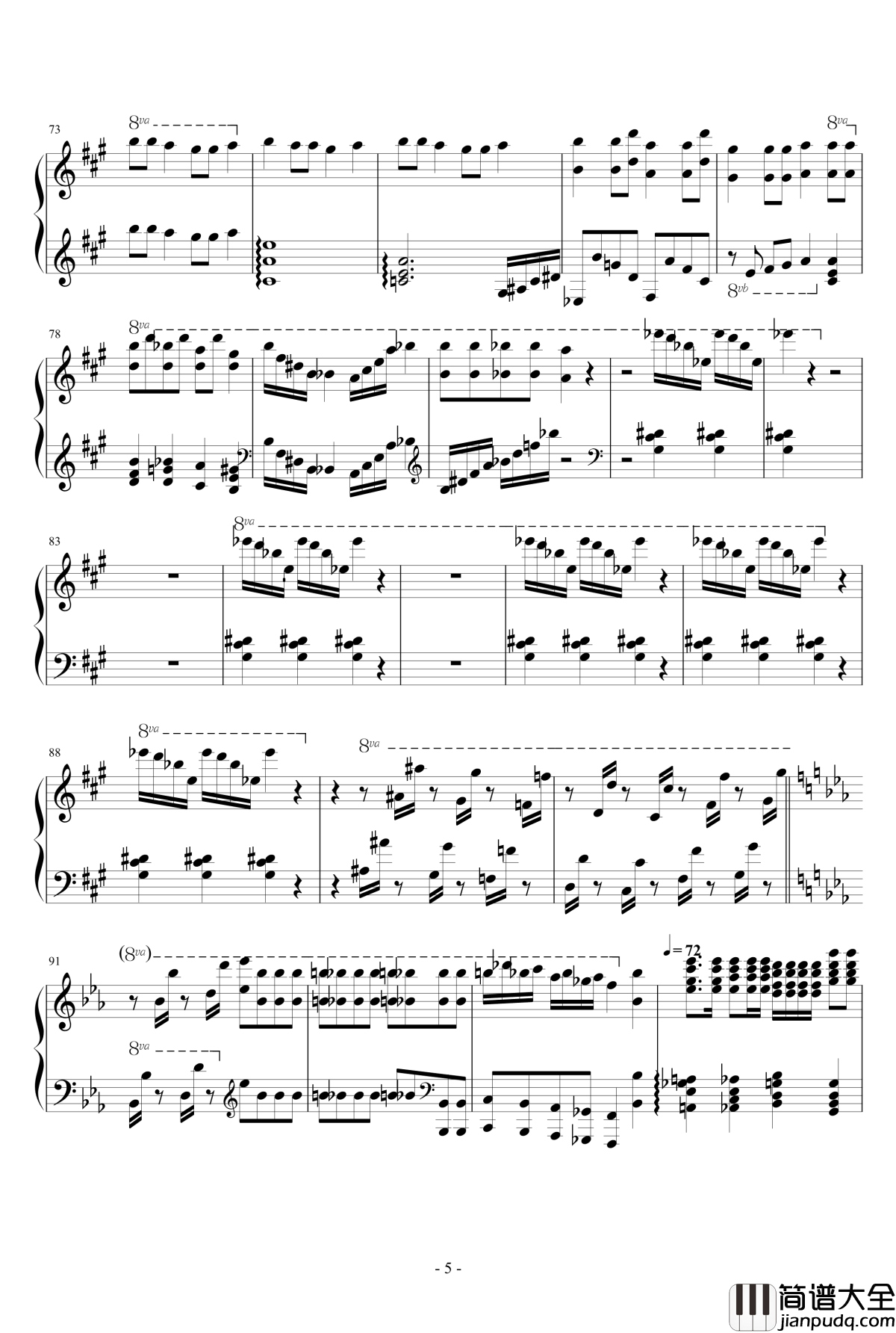 Bohemian_Rhapsody钢琴谱_马克西姆_Maksim·Mrvica