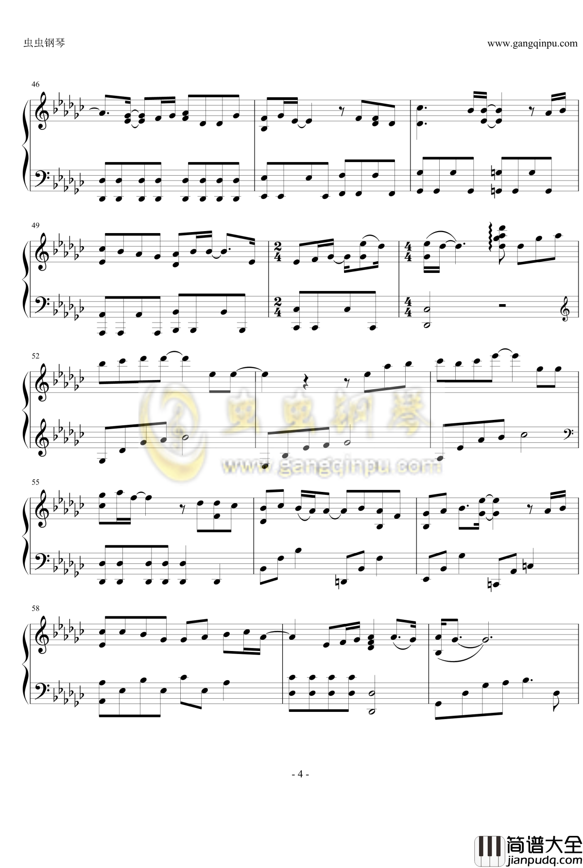 疯了般想你钢琴谱_金泰妍