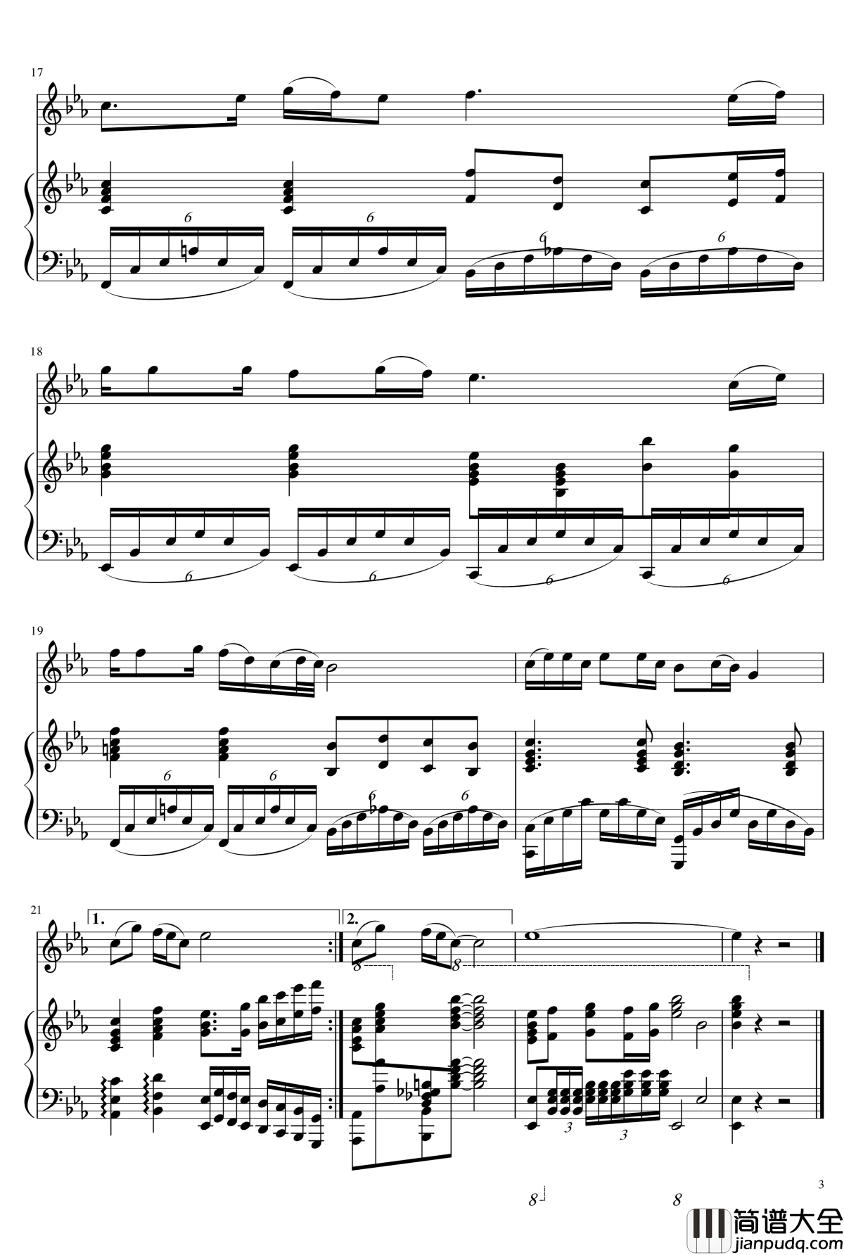 母亲钢琴谱_钢琴伴奏_金龙鱼_阎维文