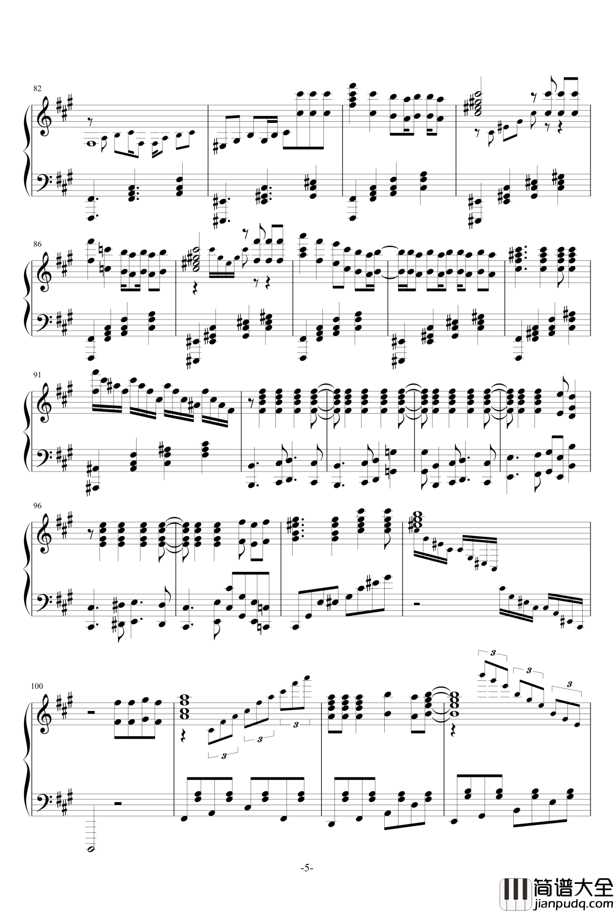 禁绝边境线钢琴谱_超时空要塞Δ_OST_完整版钢琴