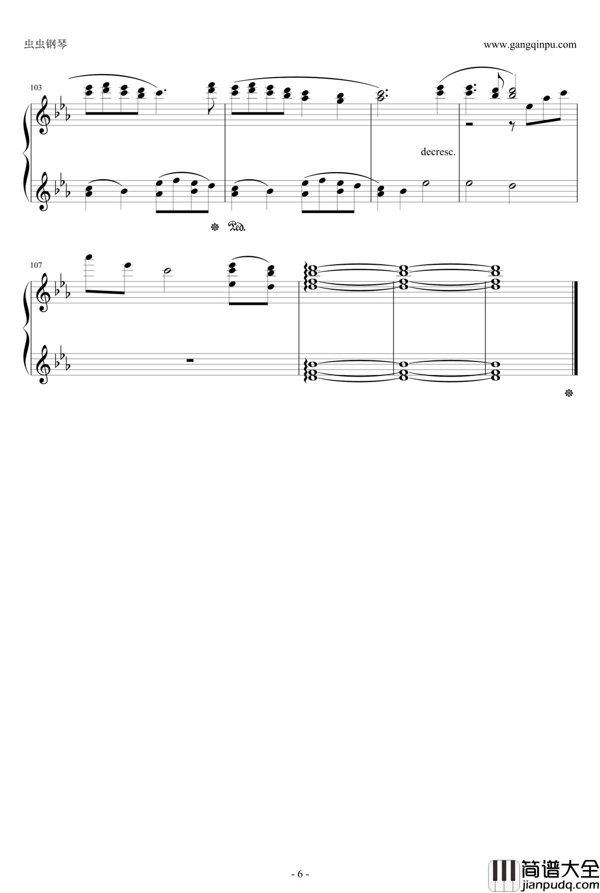 fairytale钢琴谱——第六章忘却录音主题歌_超高还原_空之境界