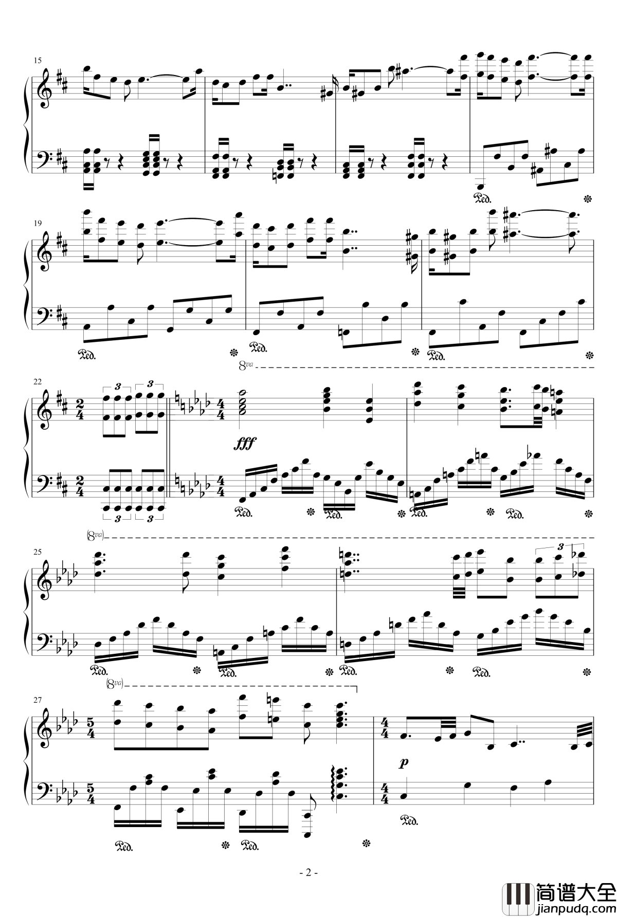 甲铁城的卡巴内利OP钢琴谱_完整版_泽野弘之