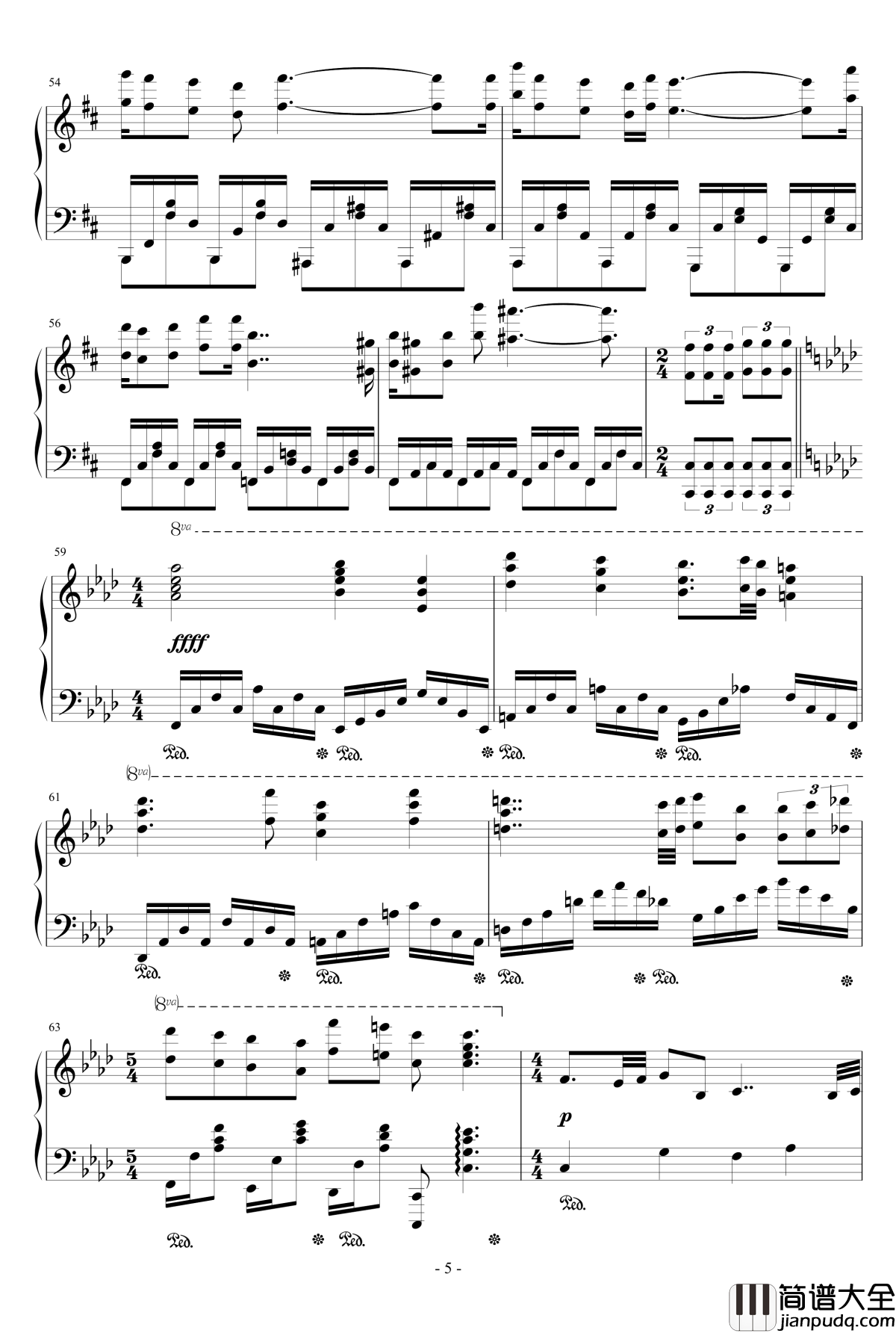 甲铁城的卡巴内利OP钢琴谱_完整版_泽野弘之