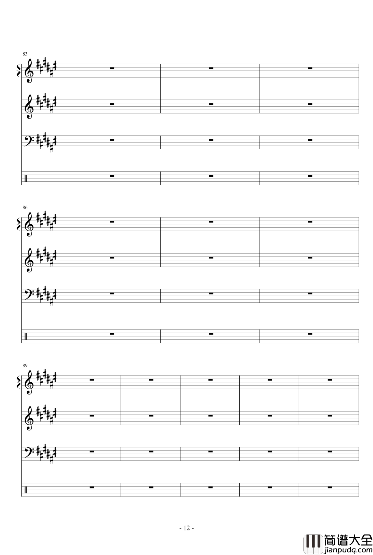 别看我只是一只羊钢琴谱_总谱_喜羊羊与灰太狼