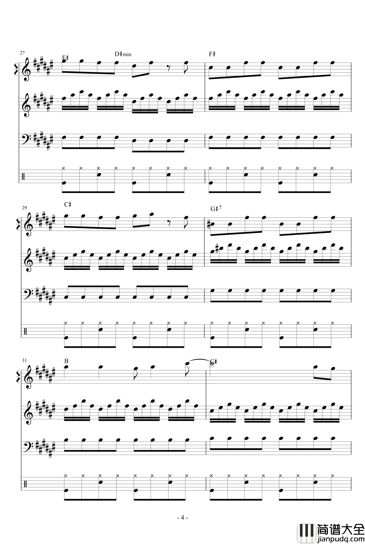 别看我只是一只羊钢琴谱_总谱_喜羊羊与灰太狼