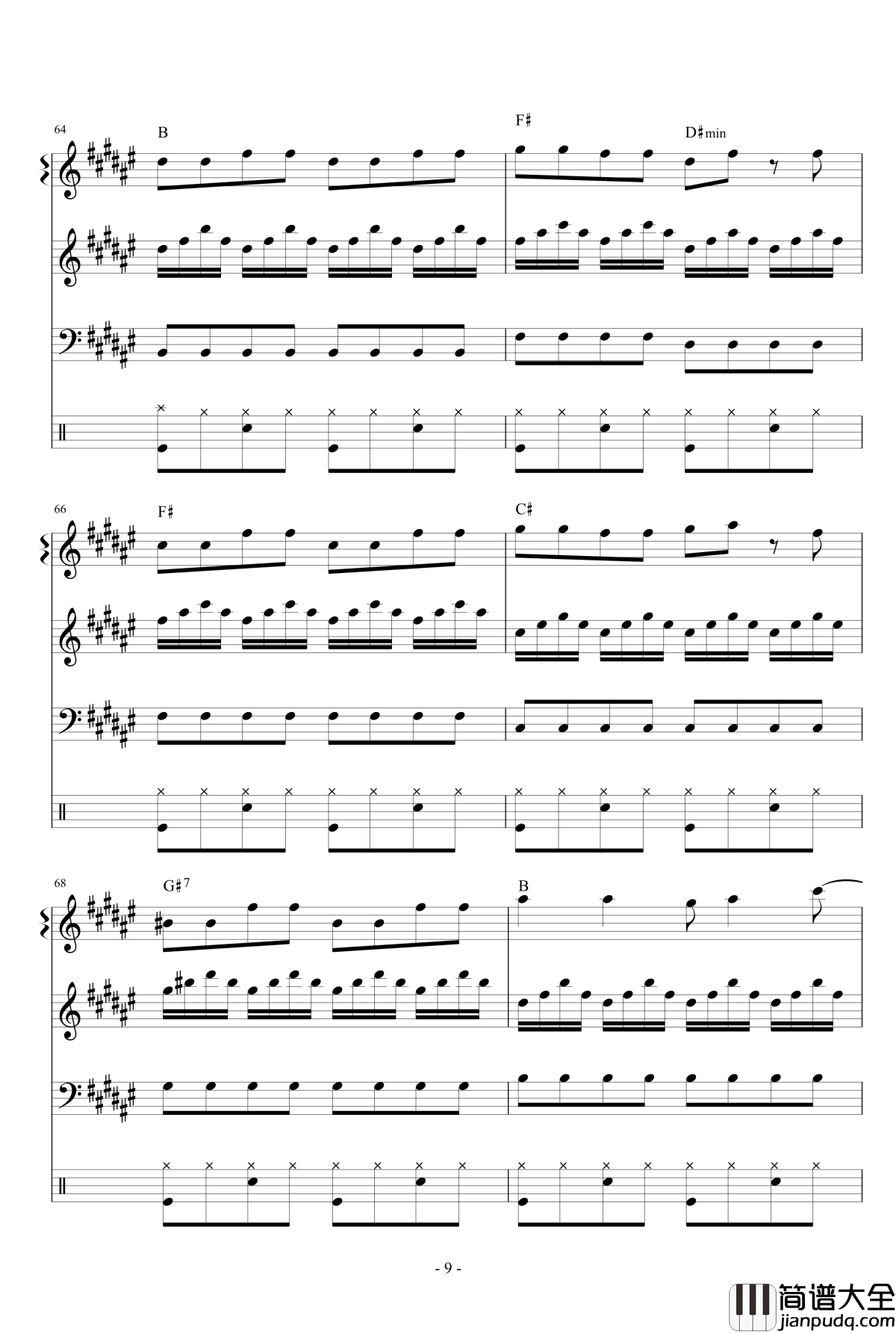 别看我只是一只羊钢琴谱_总谱_喜羊羊与灰太狼