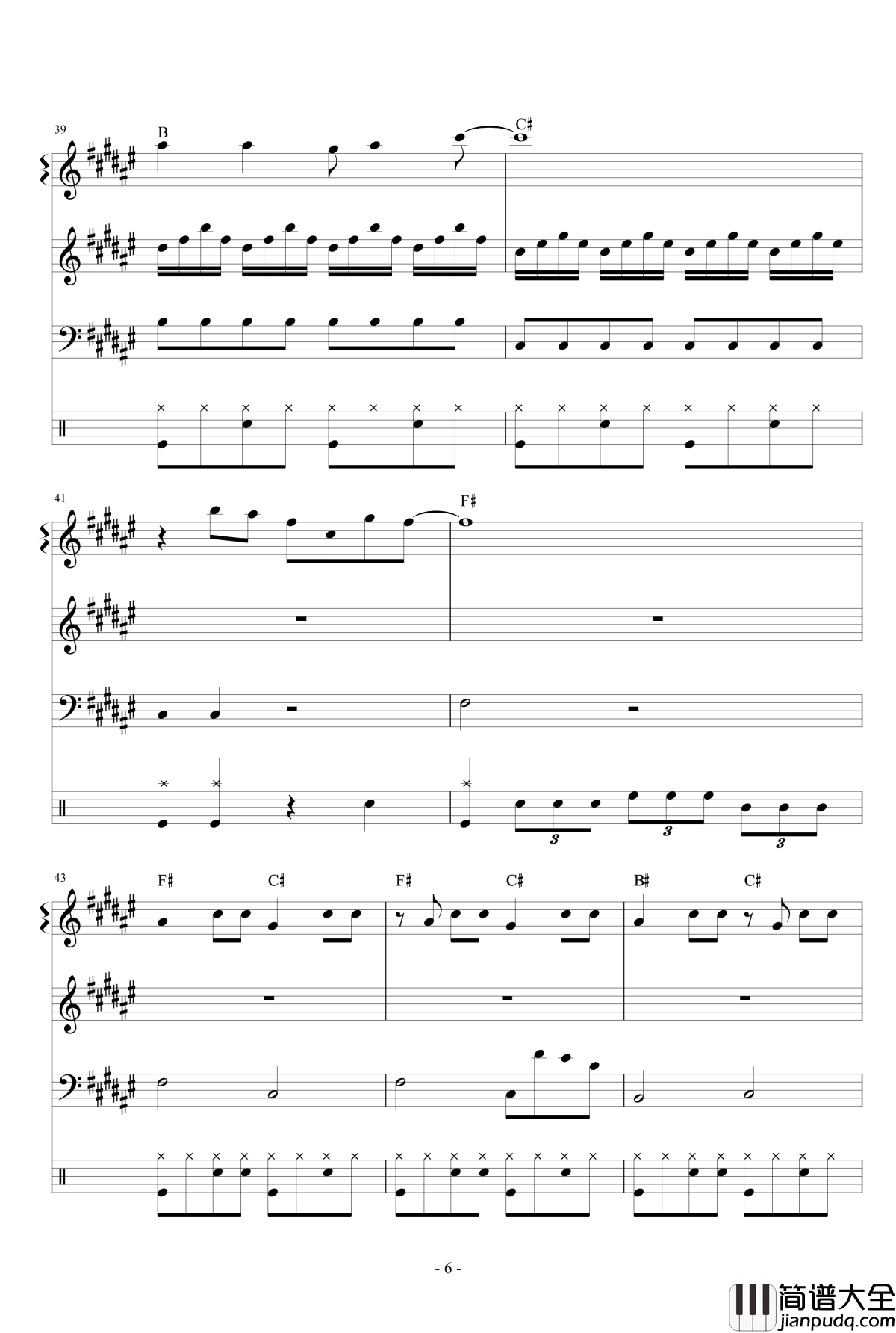 别看我只是一只羊钢琴谱_总谱_喜羊羊与灰太狼