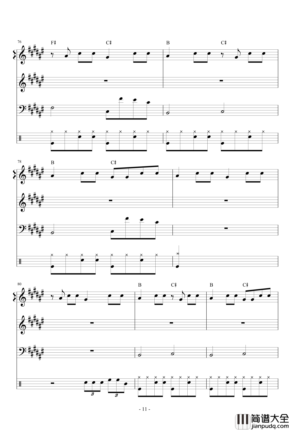 别看我只是一只羊钢琴谱_总谱_喜羊羊与灰太狼