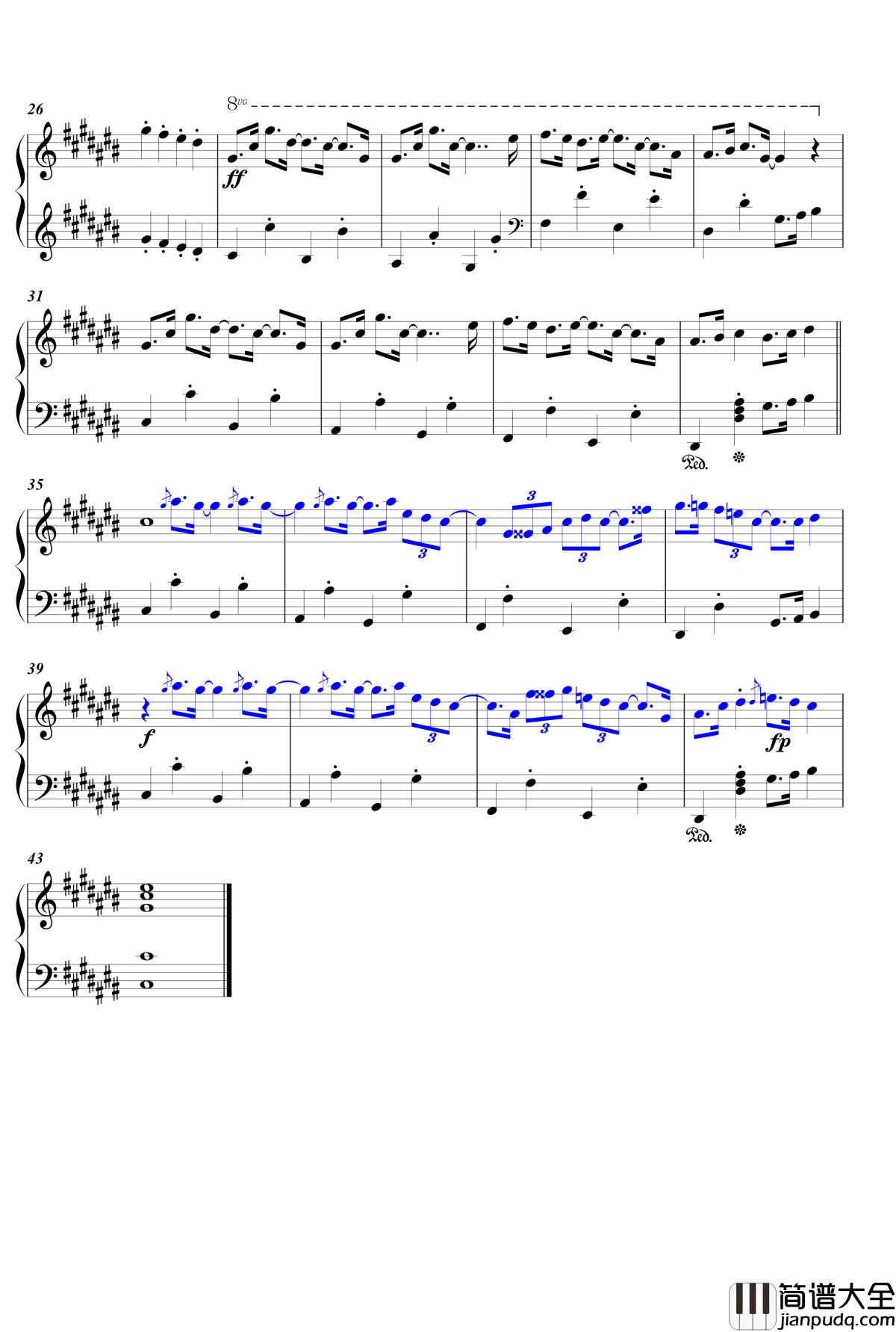 ほんわか昼休み钢琴谱_学園くらし_学园孤岛
