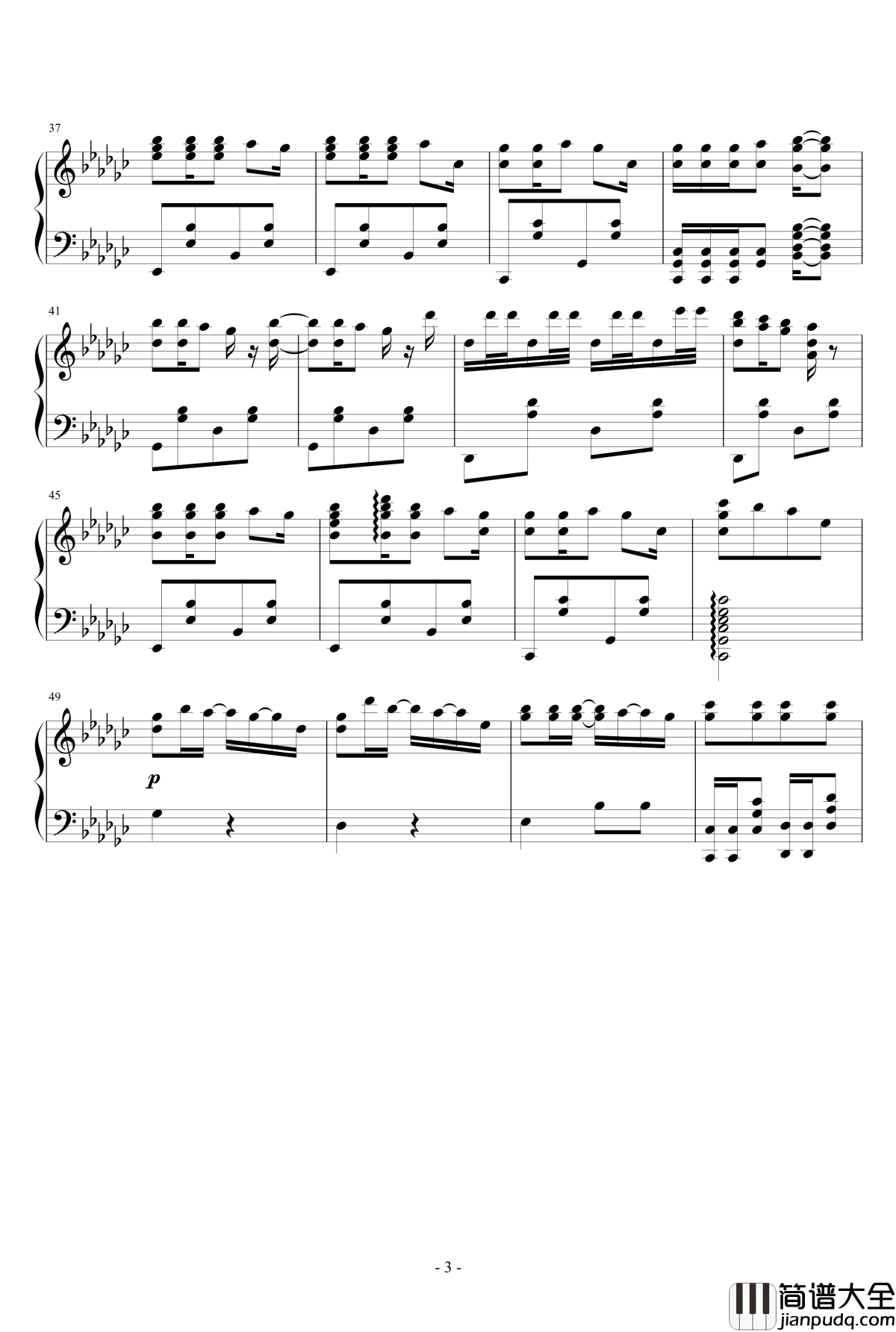 送你的小熊呢钢琴谱_lixiang'spiano