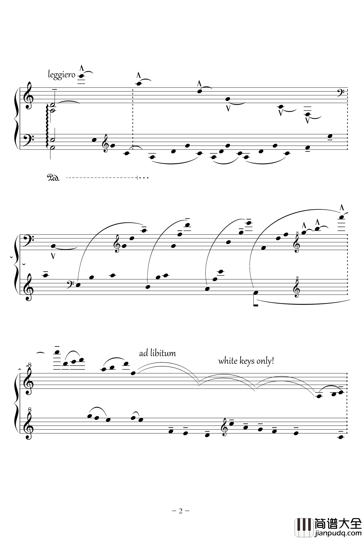 粼光精灵钢琴谱_流行追梦人