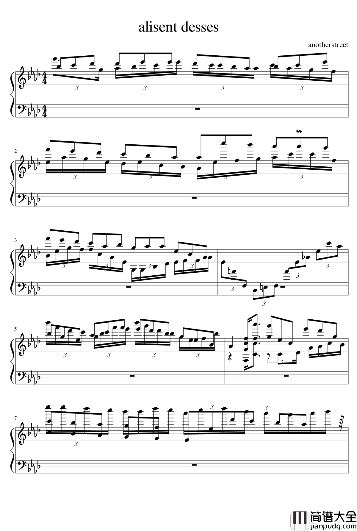 alisent_desses钢琴谱_wuyue1218