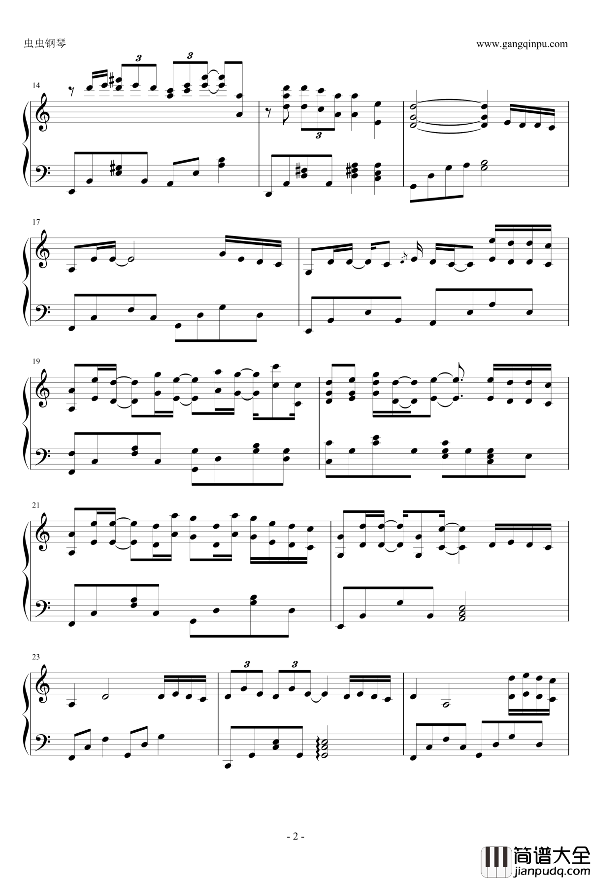 玫瑰不语钢琴谱_零無。