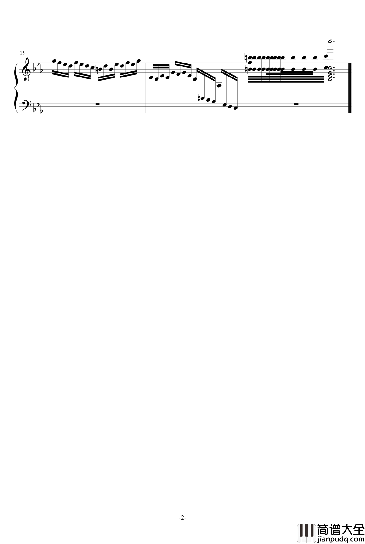 悲钢琴谱_anotherstreet