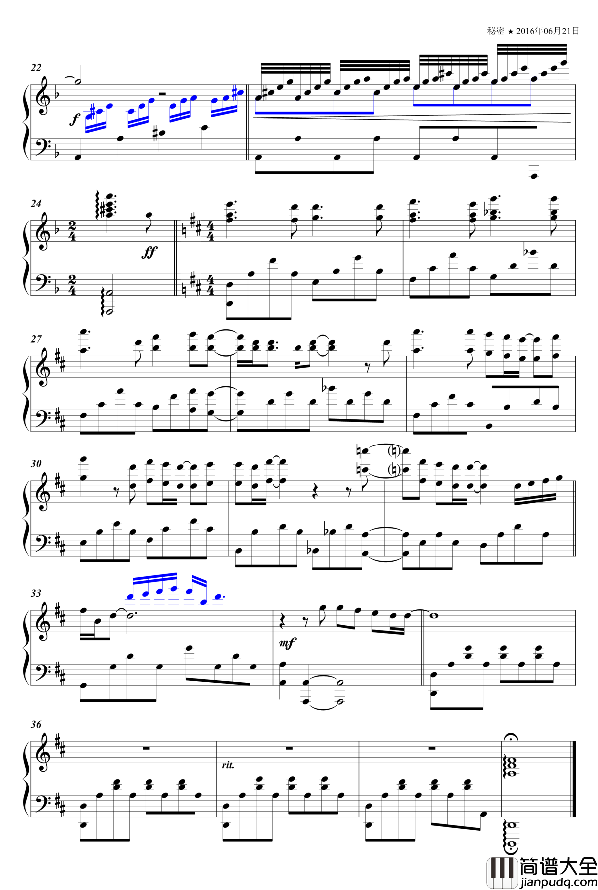 紙ひこうき風になった~Solo_Piano钢琴谱_Anne_happy