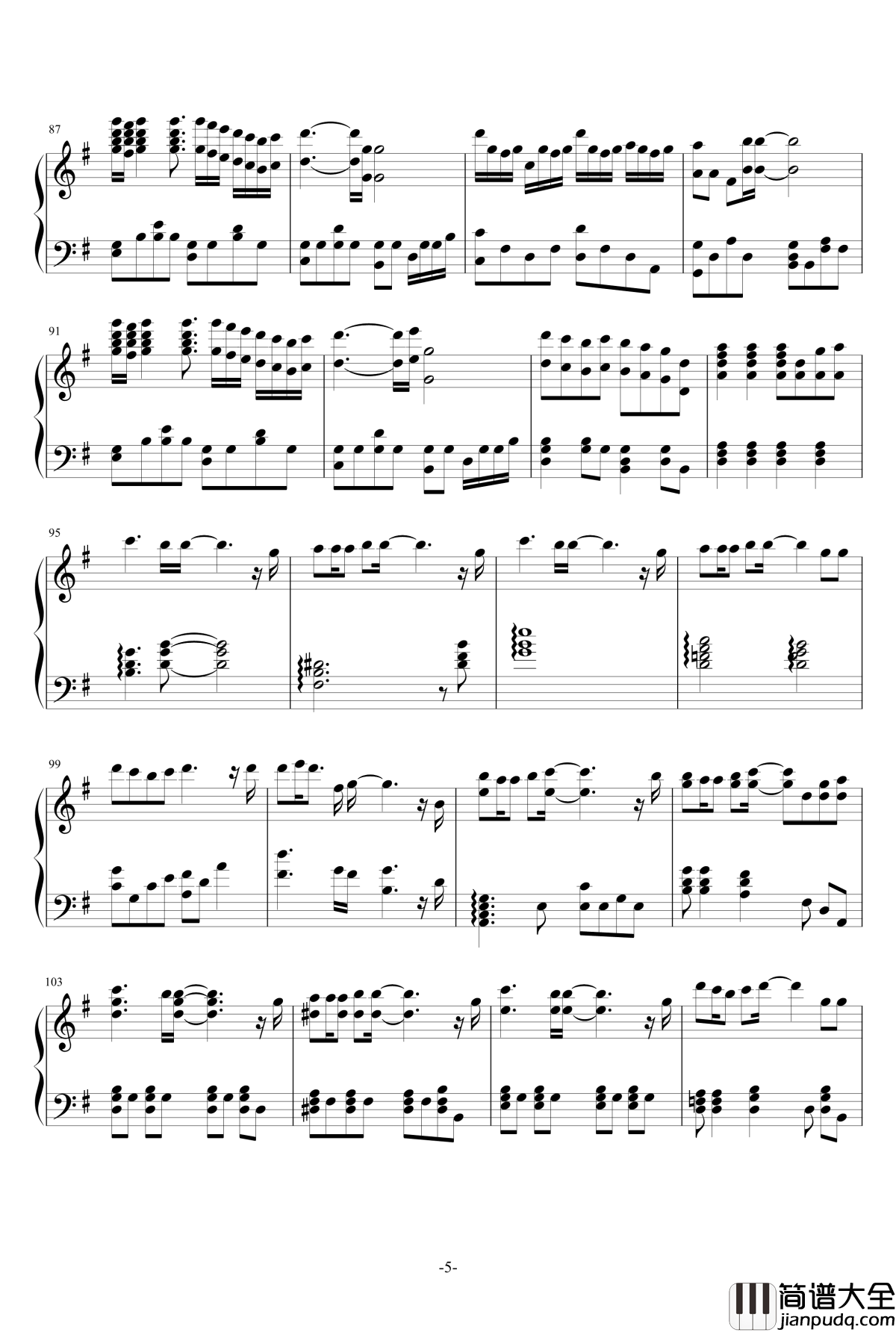 Orange钢琴谱_四月是你的谎言