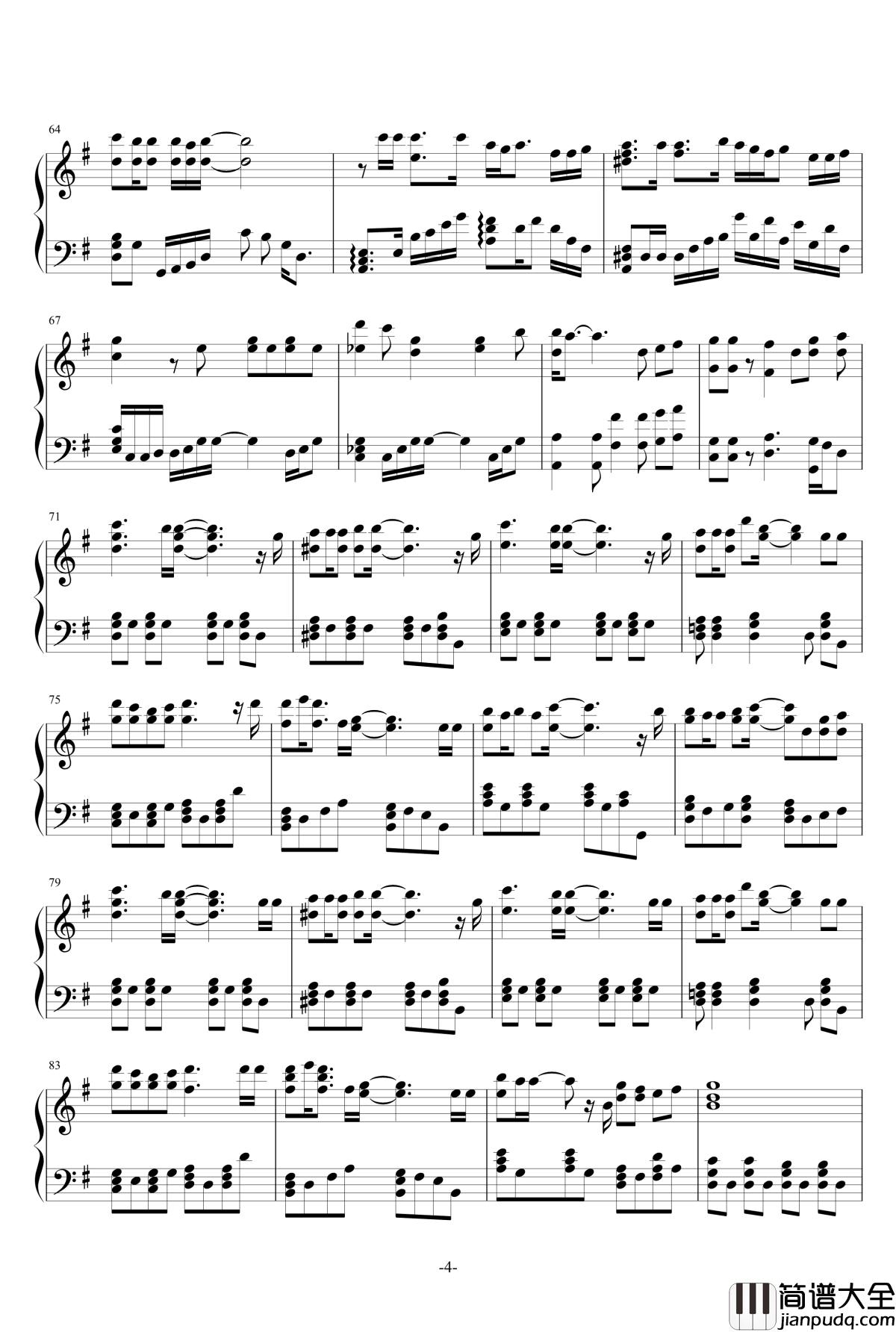 Orange钢琴谱_四月是你的谎言