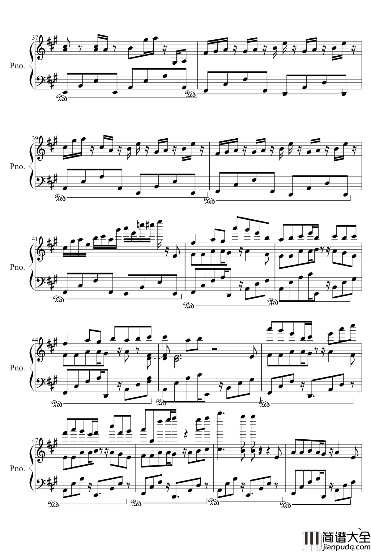 戀率方程式钢琴谱_初音_初音未來