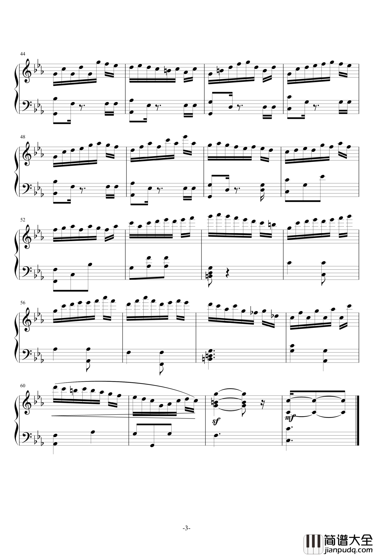 纪念钢琴谱_堪培拉