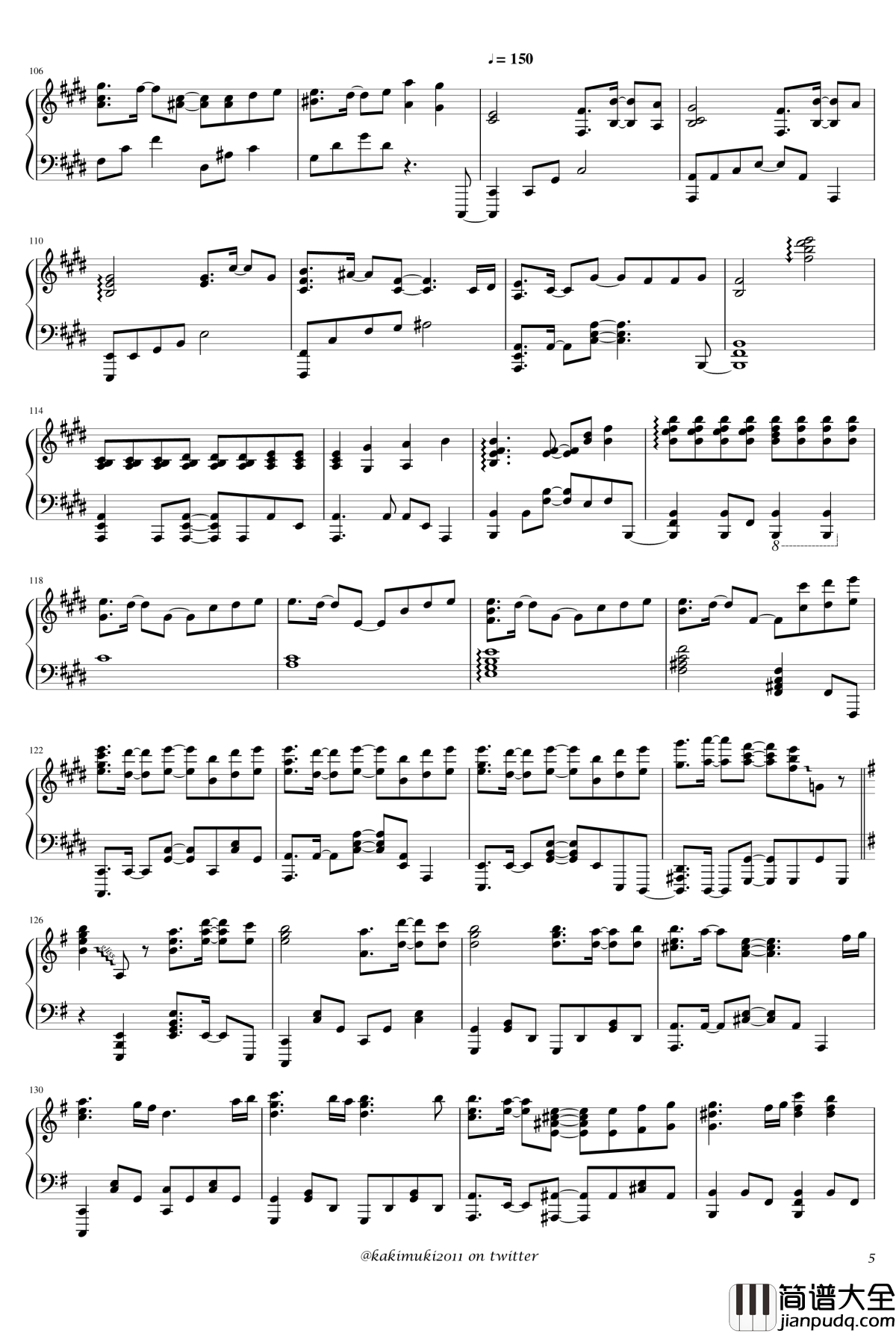 触手猴72首动漫名曲连弹钢琴谱_part_2_触手猴