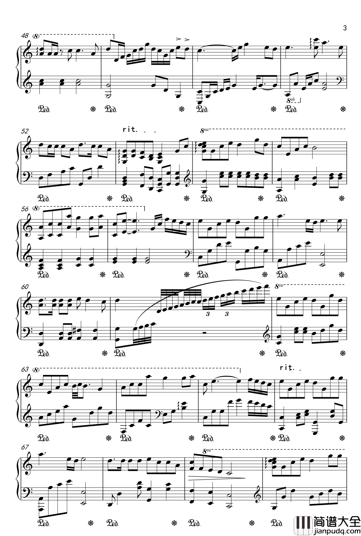 哭砂钢琴谱_杨亮