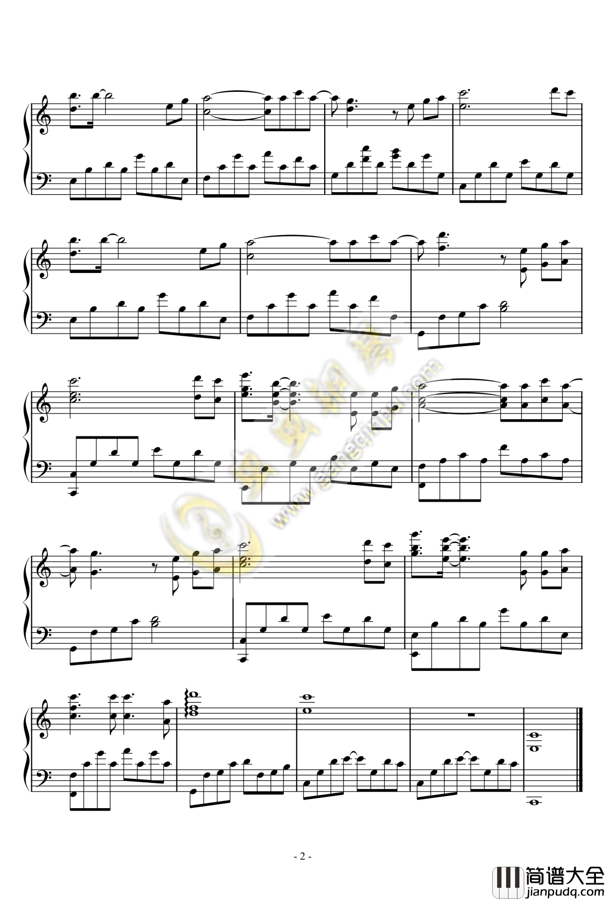 在这个世界相遇钢琴谱_大鱼海棠主题曲_鸠玖独奏版_陈奕迅