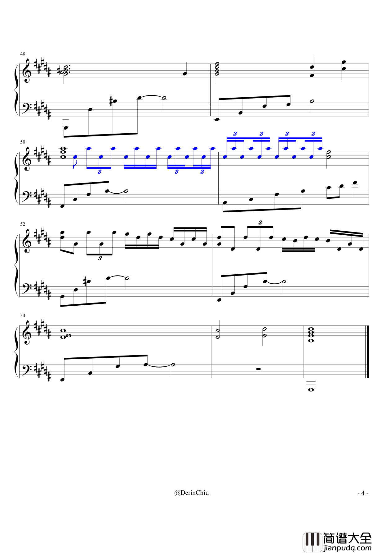 镜中人钢琴谱_仙剑奇侠传