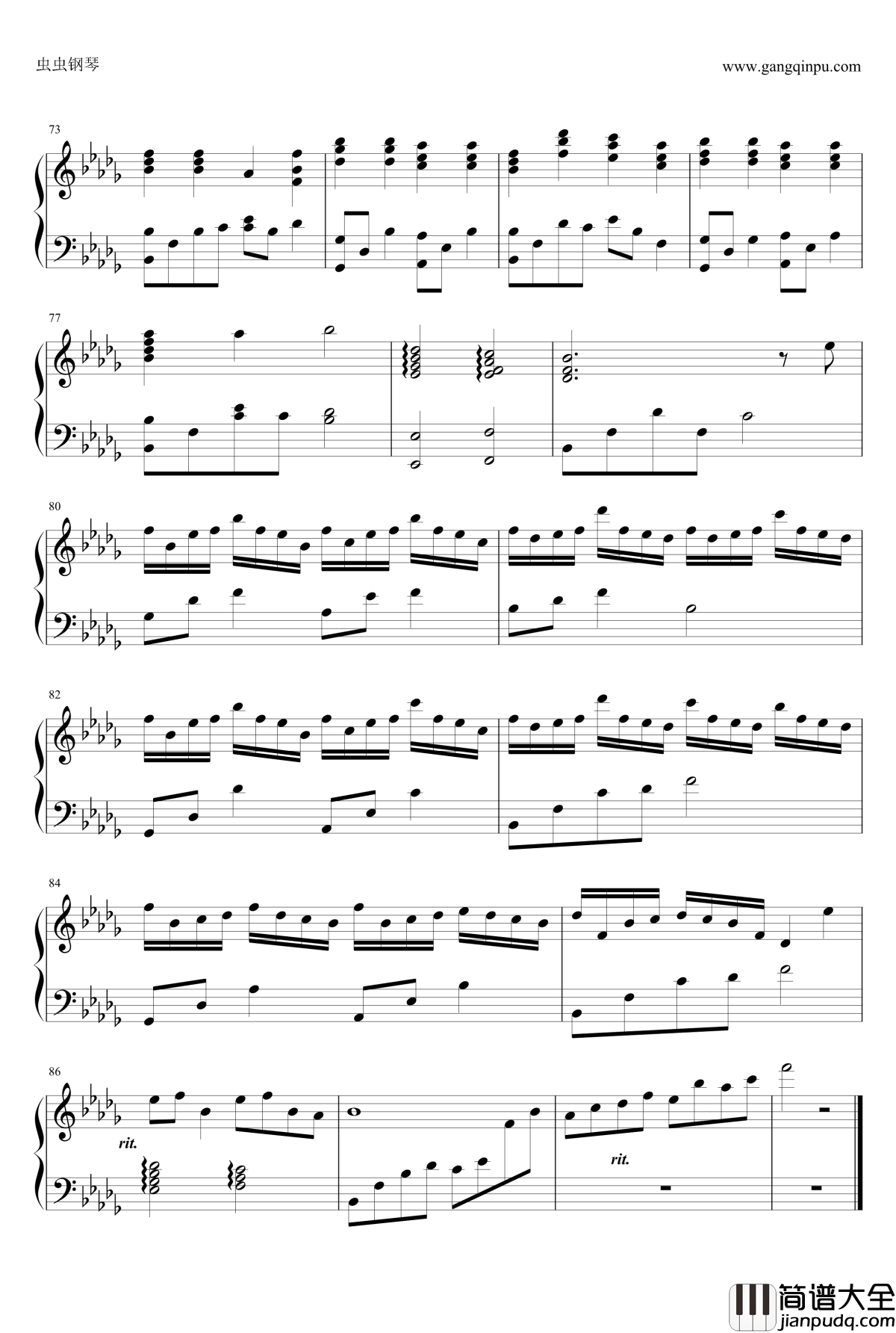 大鱼钢琴谱__大鱼海棠_印象曲