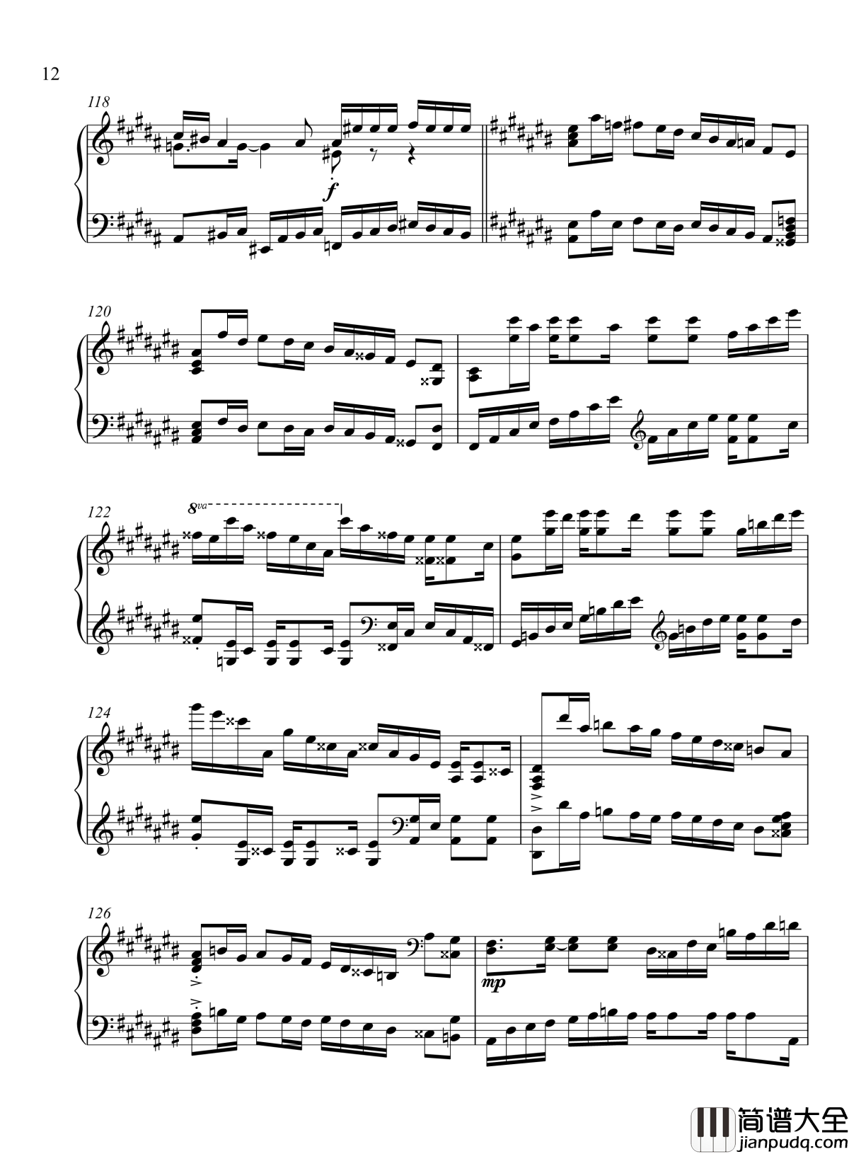 辛普森B大调练习曲钢琴谱_辛普森