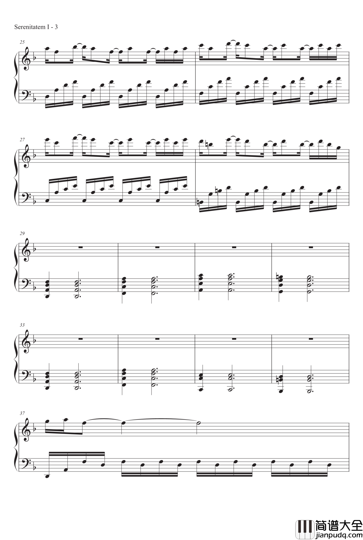 寂静空间钢琴谱_一_MrSHUM