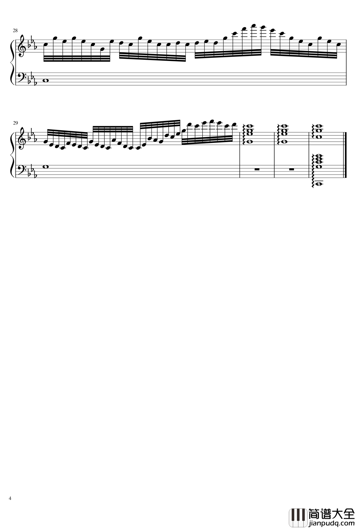 训练快速的练习曲钢琴谱_~无限~