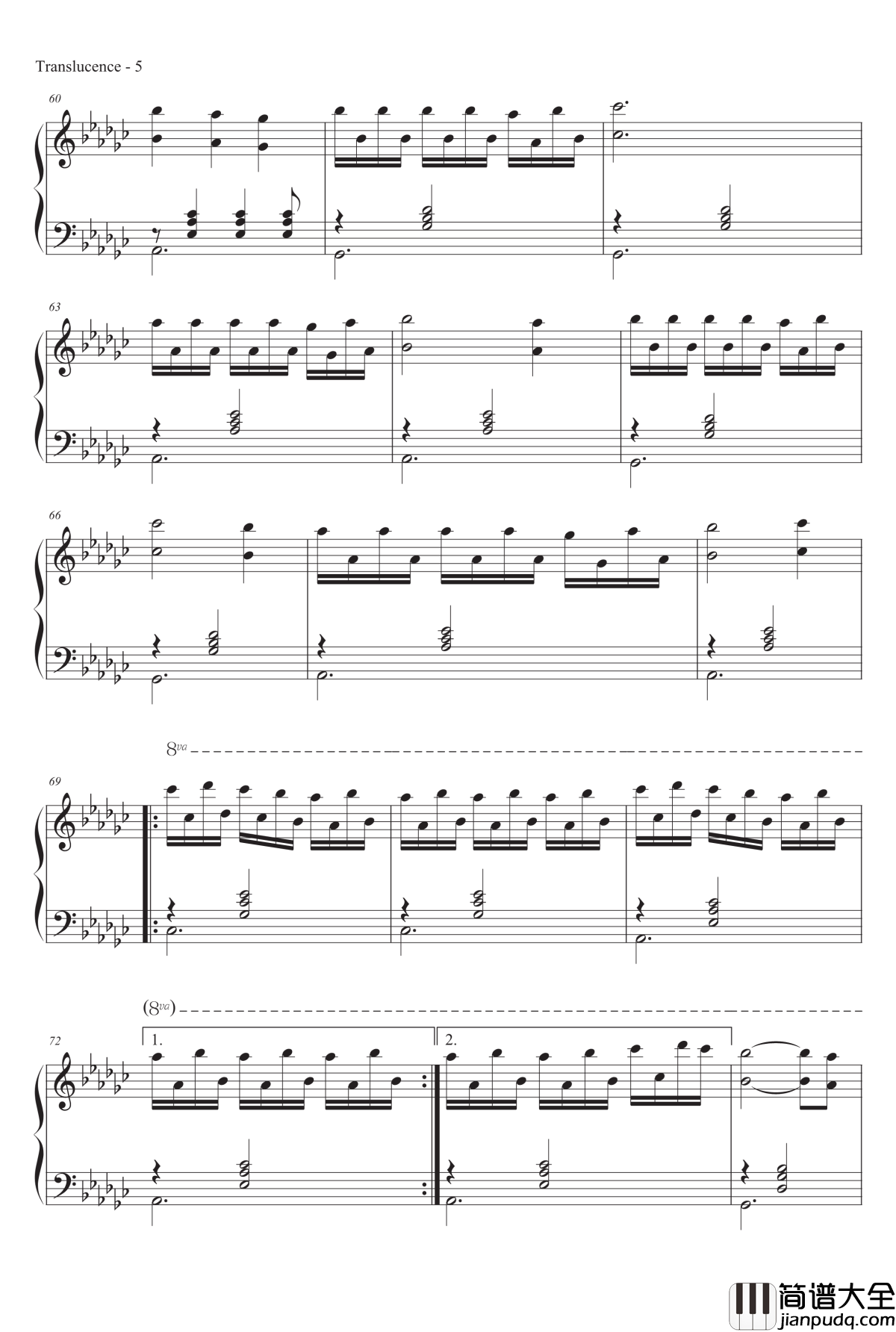 林间水舞钢琴谱_Jim_Shum_(Rho)