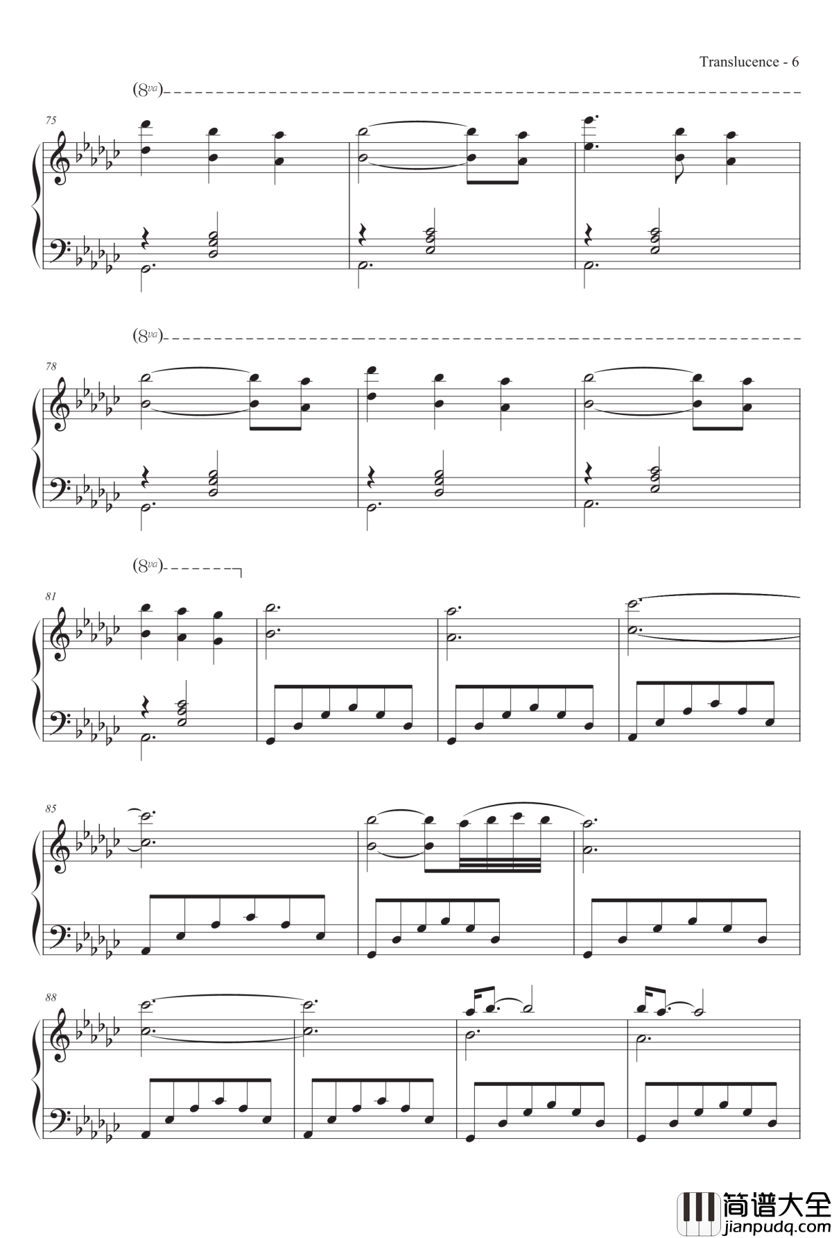 林间水舞钢琴谱_Jim_Shum_(Rho)