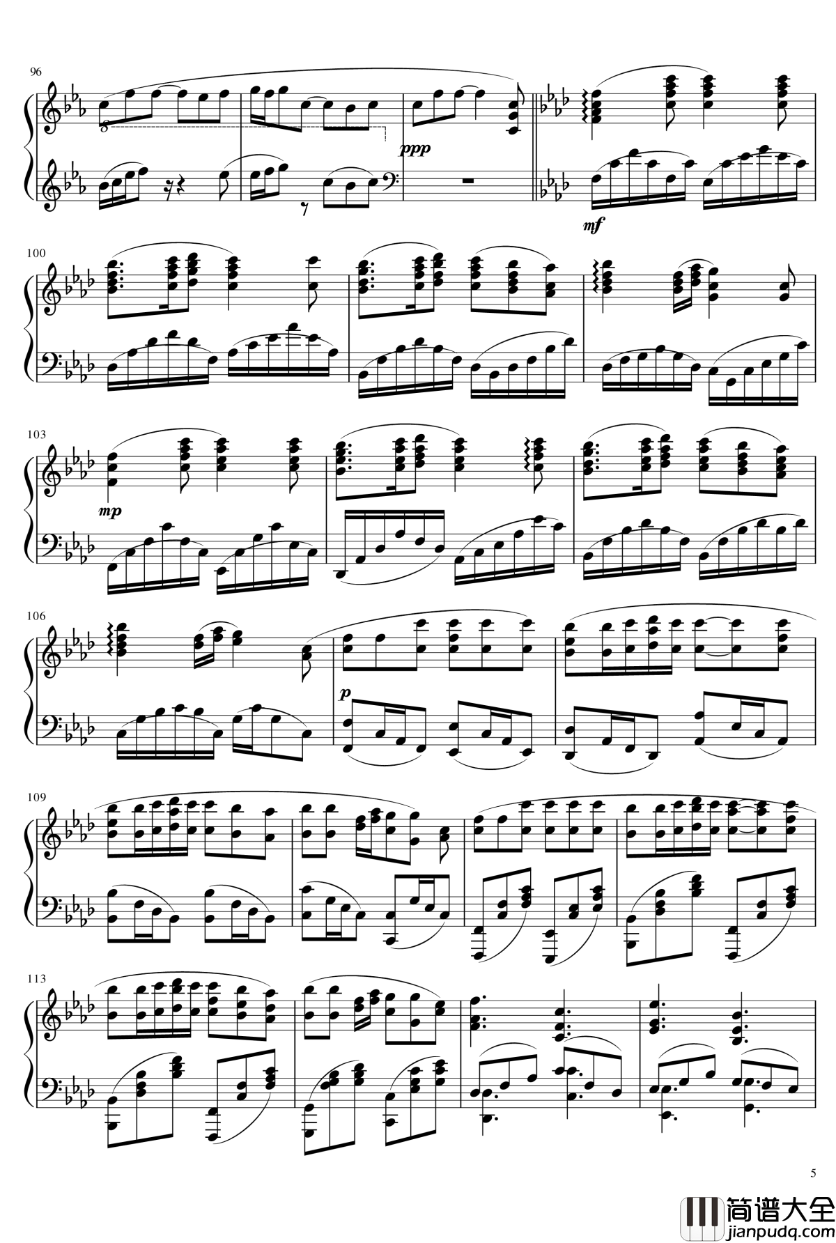 Aria钢琴谱__第四章珈蓝之洞片尾曲_空之境界_尾浦游纪