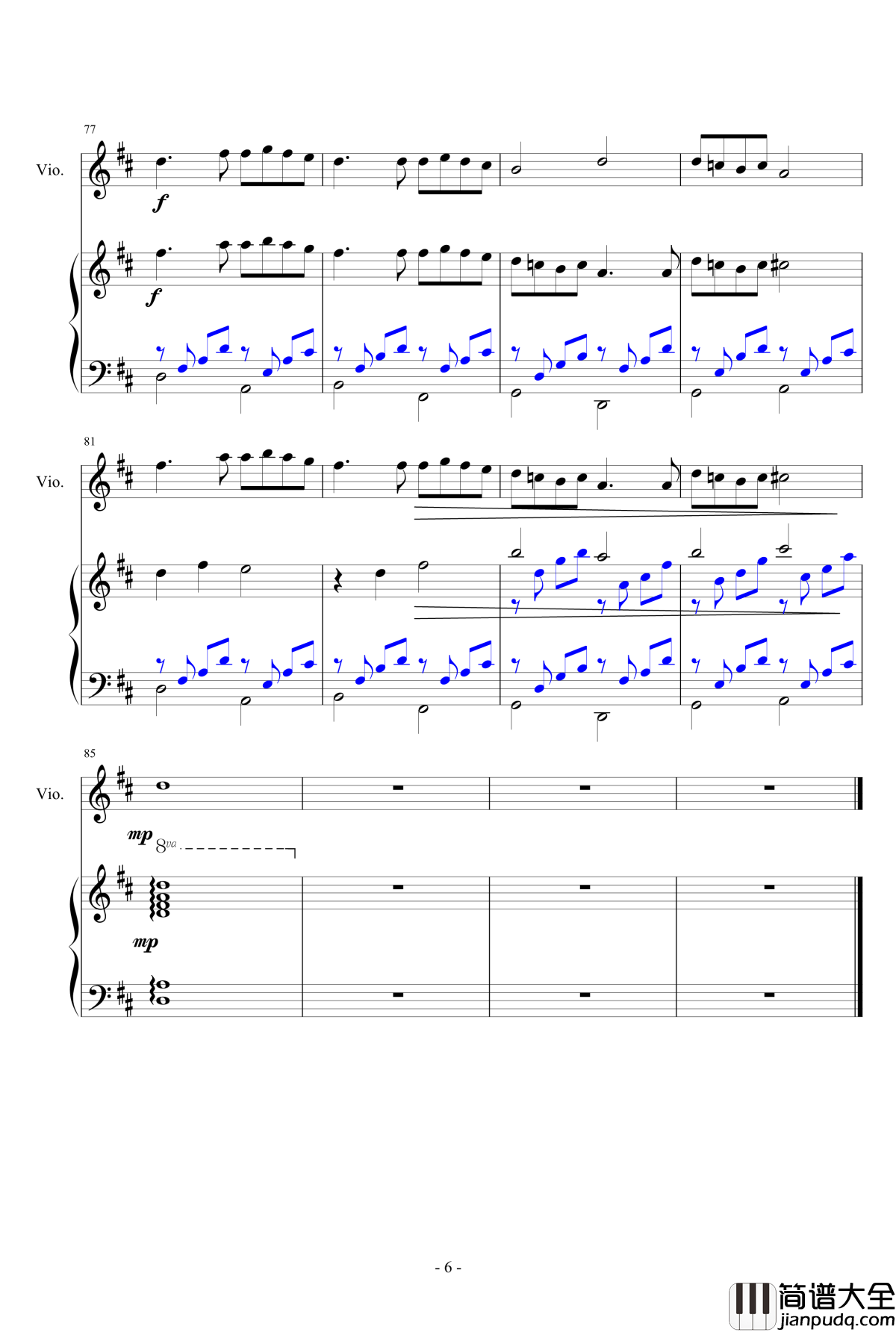 卡农钢琴谱_小提琴钢琴合奏_Johann_Pachelbel