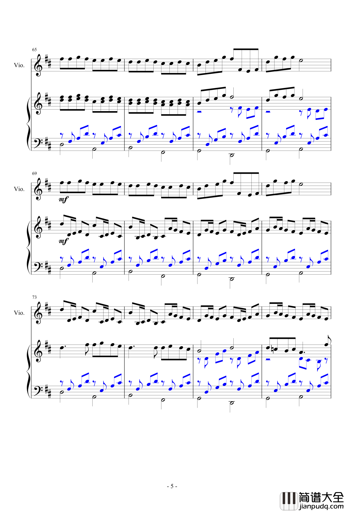 卡农钢琴谱_小提琴钢琴合奏_Johann_Pachelbel